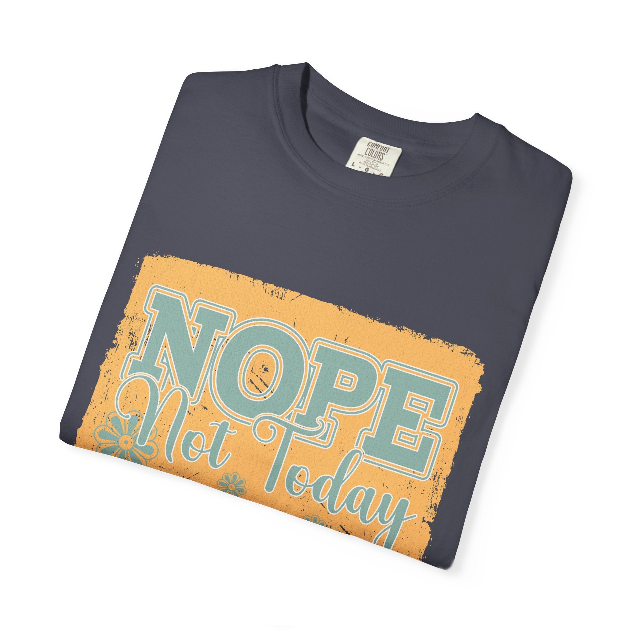 NOPE Not Today T-shirt | Textured Retro Beach Script Graphic