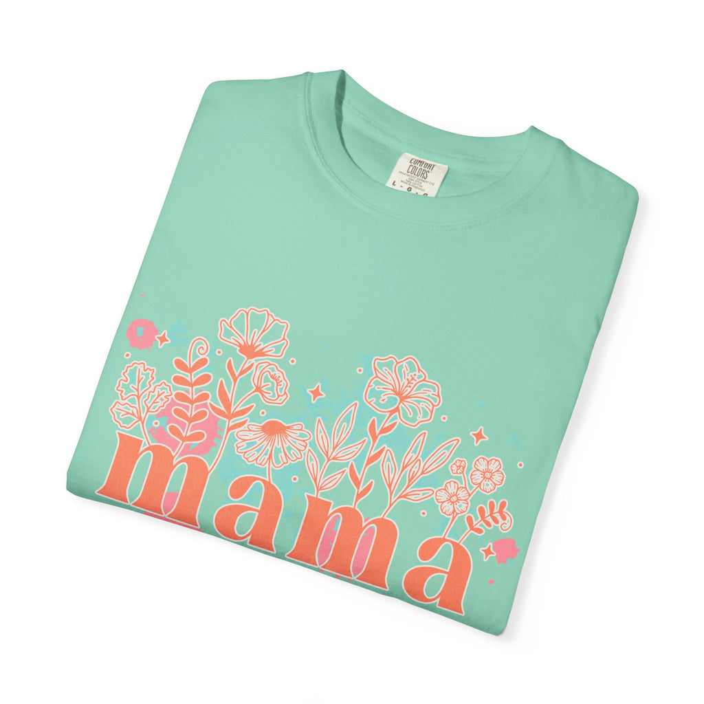 Mama Wildflower Floral Textured Splash Tee