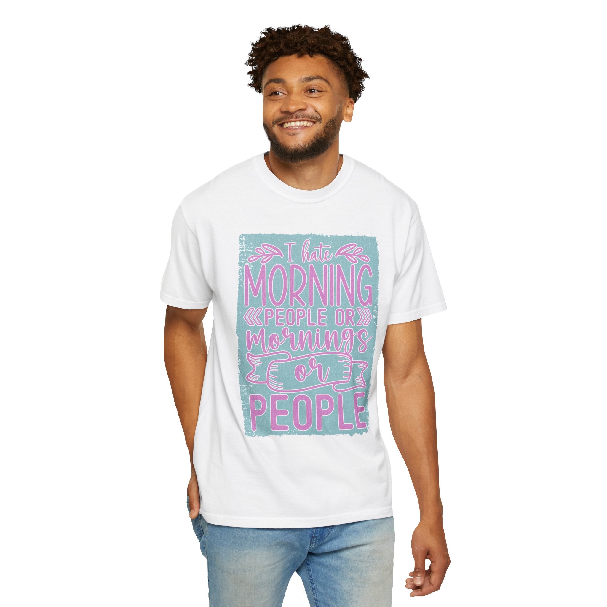 Textured Morning People Or Mornings For People T-Shirt