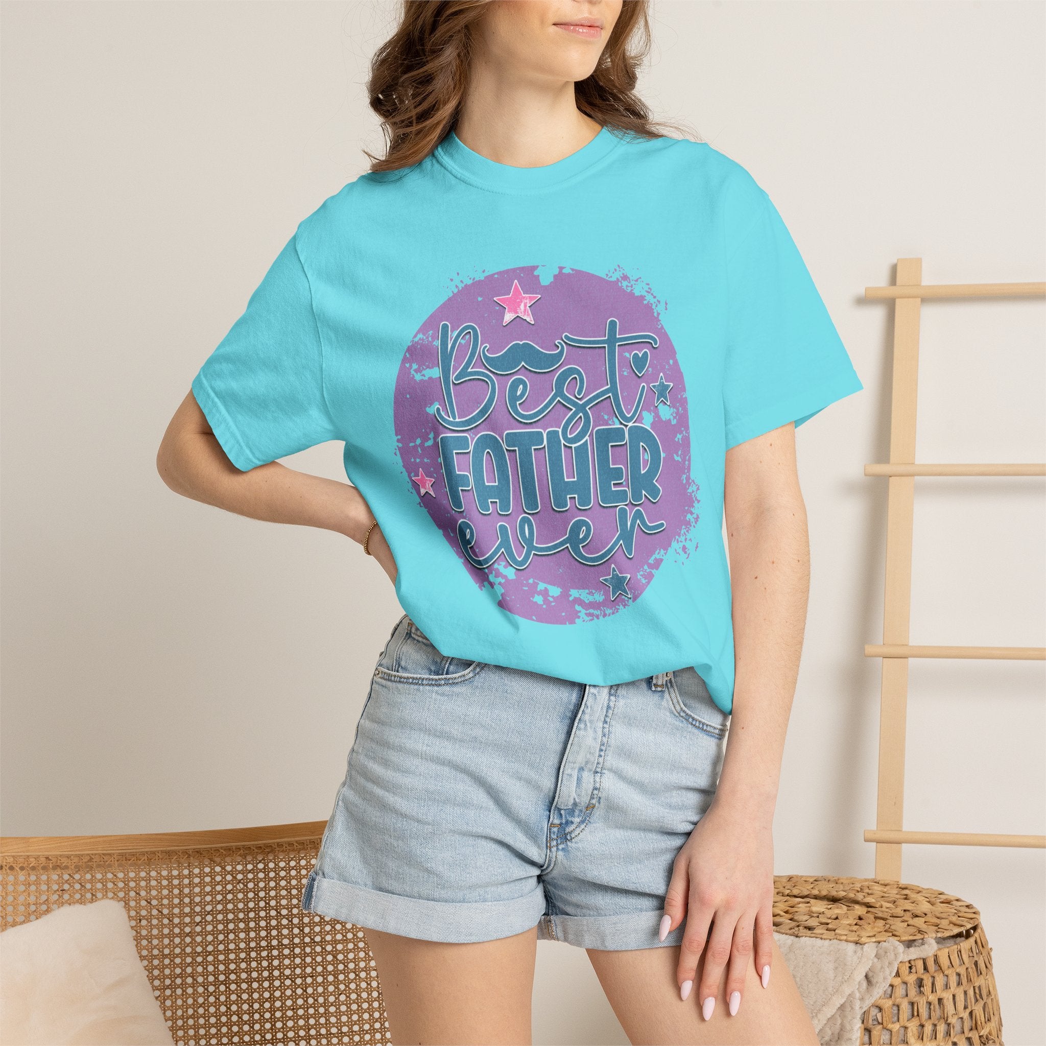 Best Father Ever Textured T-Shirt — Father’s Day Gift Tee