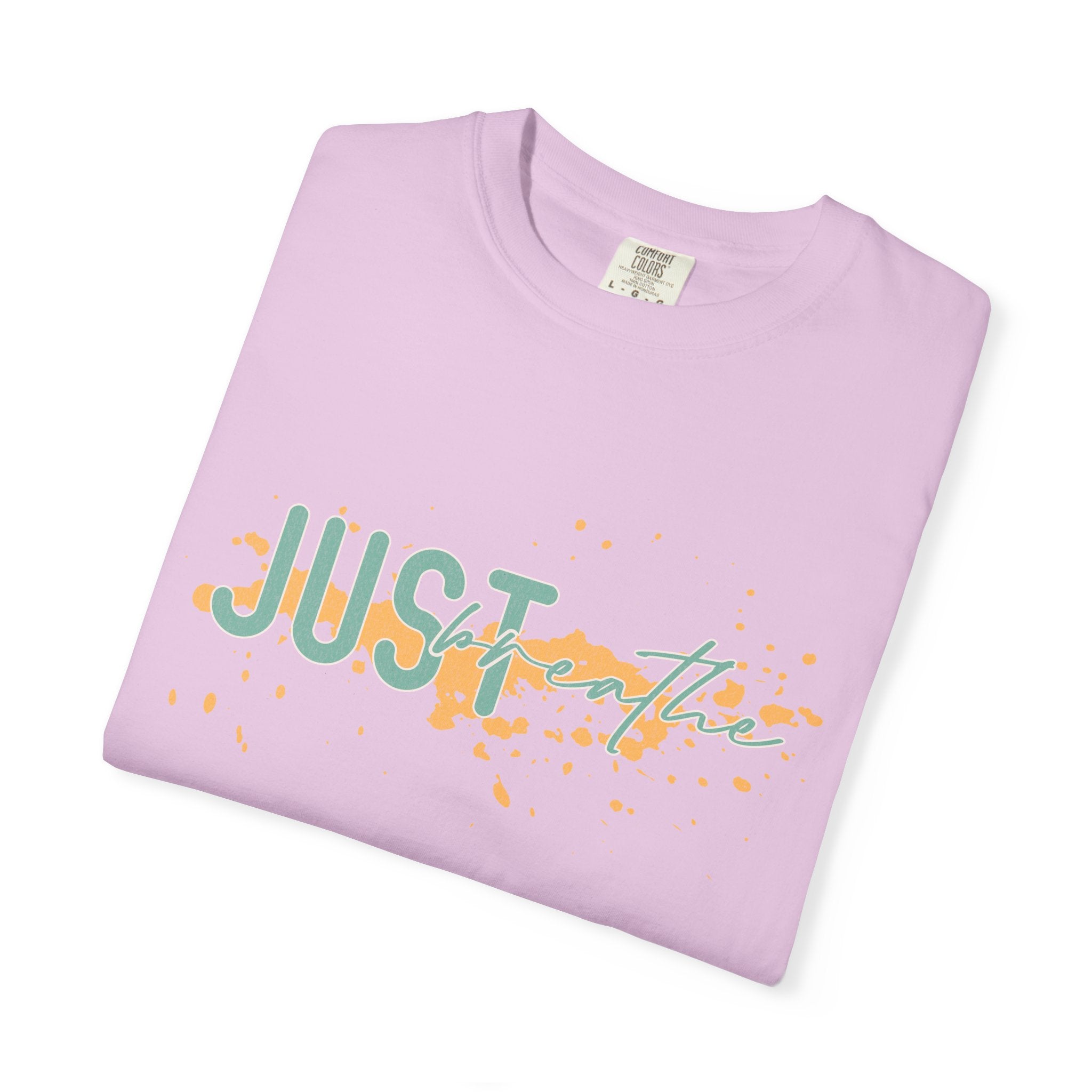 Just Breathe Textured T-Shirt — Relaxed Inspirational Graphic Tee