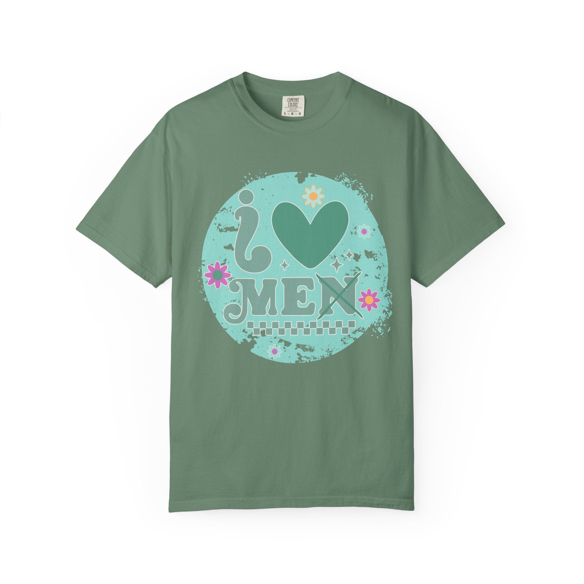 Funny Retro Self Love Textured Tee — Retro Floral Love Tee