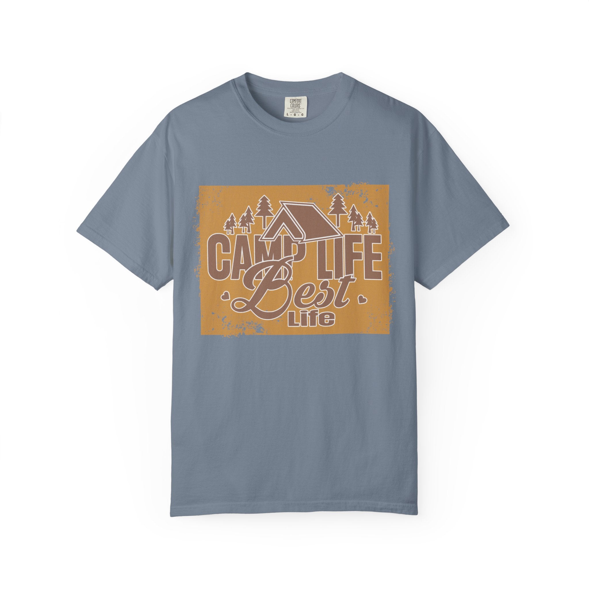 Textured Camp Life Is Best T-Shirt — Vintage Camping Graphic Tee