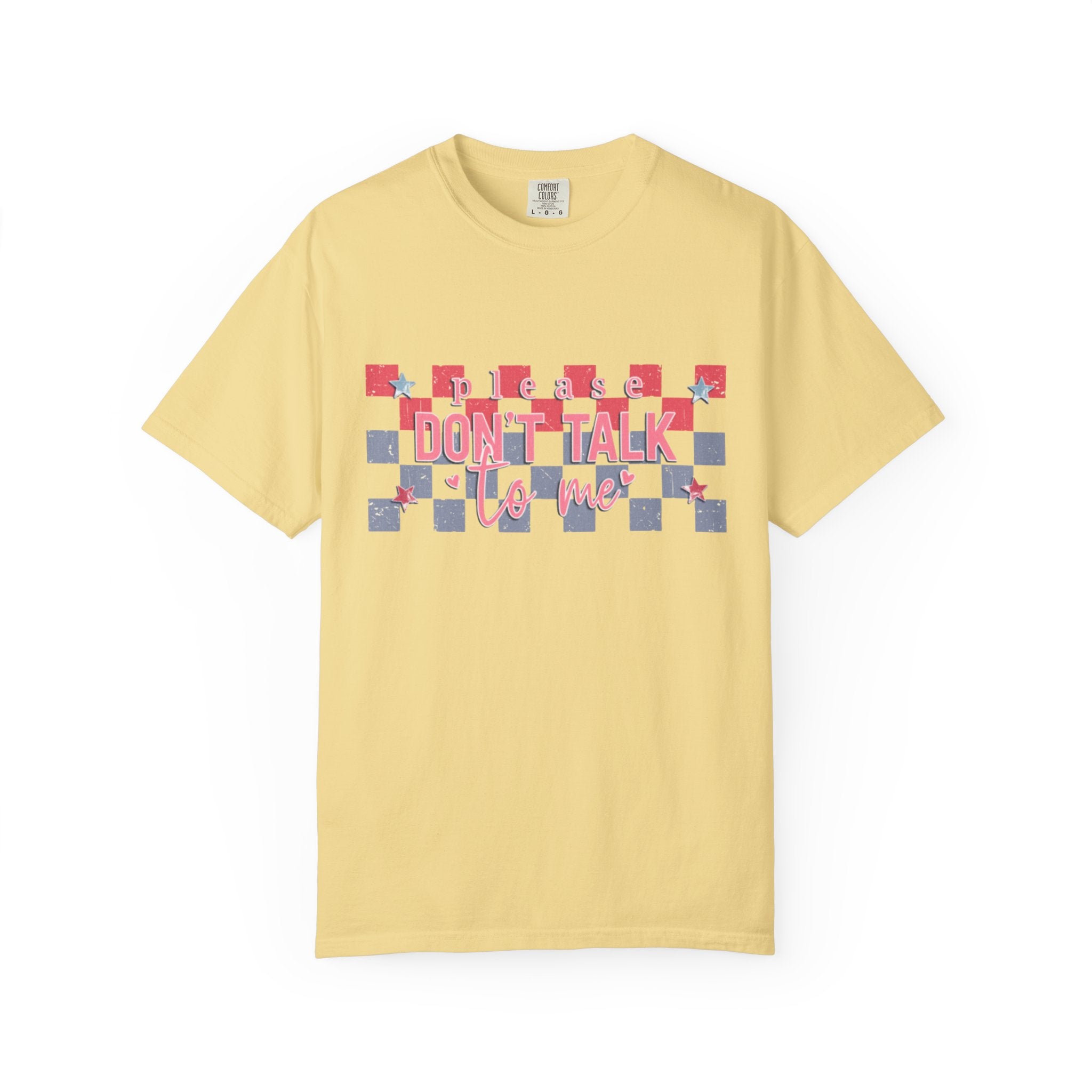 Textured Don’t Talk To Me Checkerboard T-Shirt