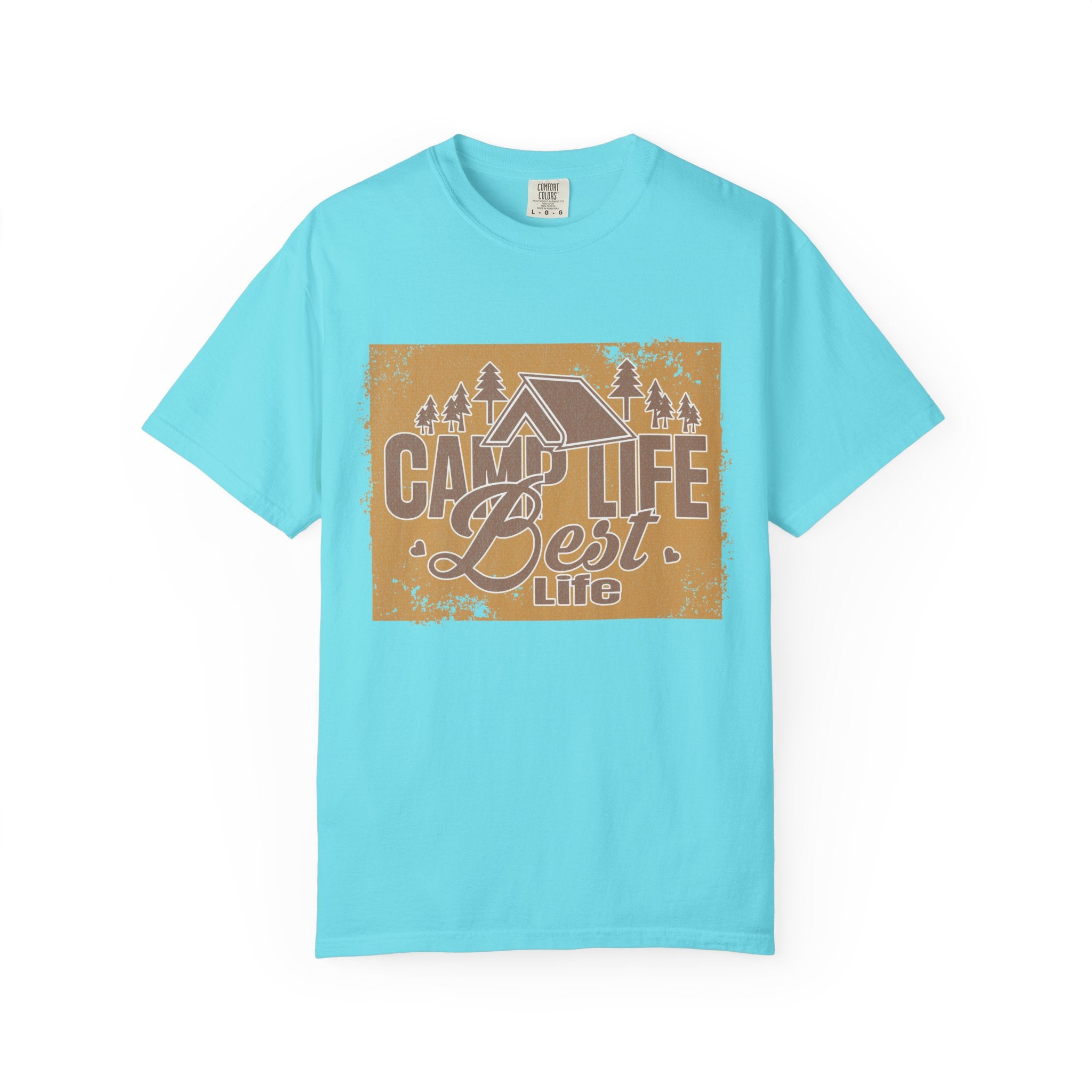 Textured Camp Life Is Best T-Shirt — Vintage Camping Graphic Tee
