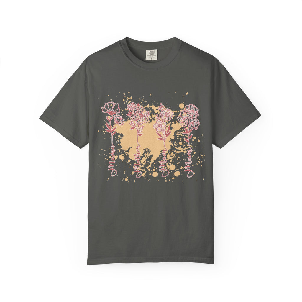 Floral Mama Textured Tee — Mothers Day Garden Blossom T-Shirt
