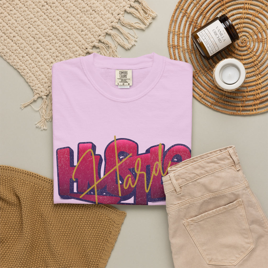 Textured Street Art 'Hustle Hard' Graphic Tee — Vintage Graffiti Unisex T-Shirt