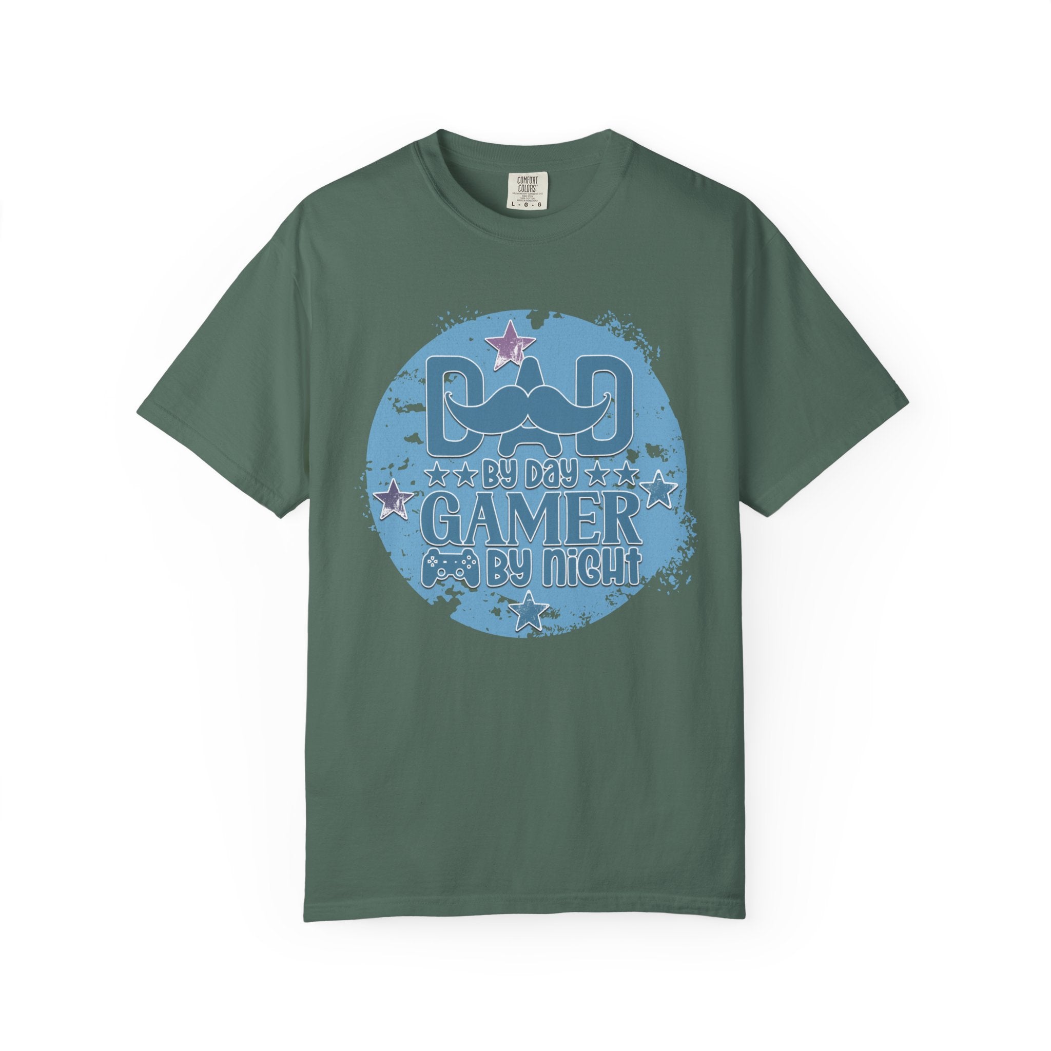 Funny Dad By Day Gamer By Night Textured T-Shirt