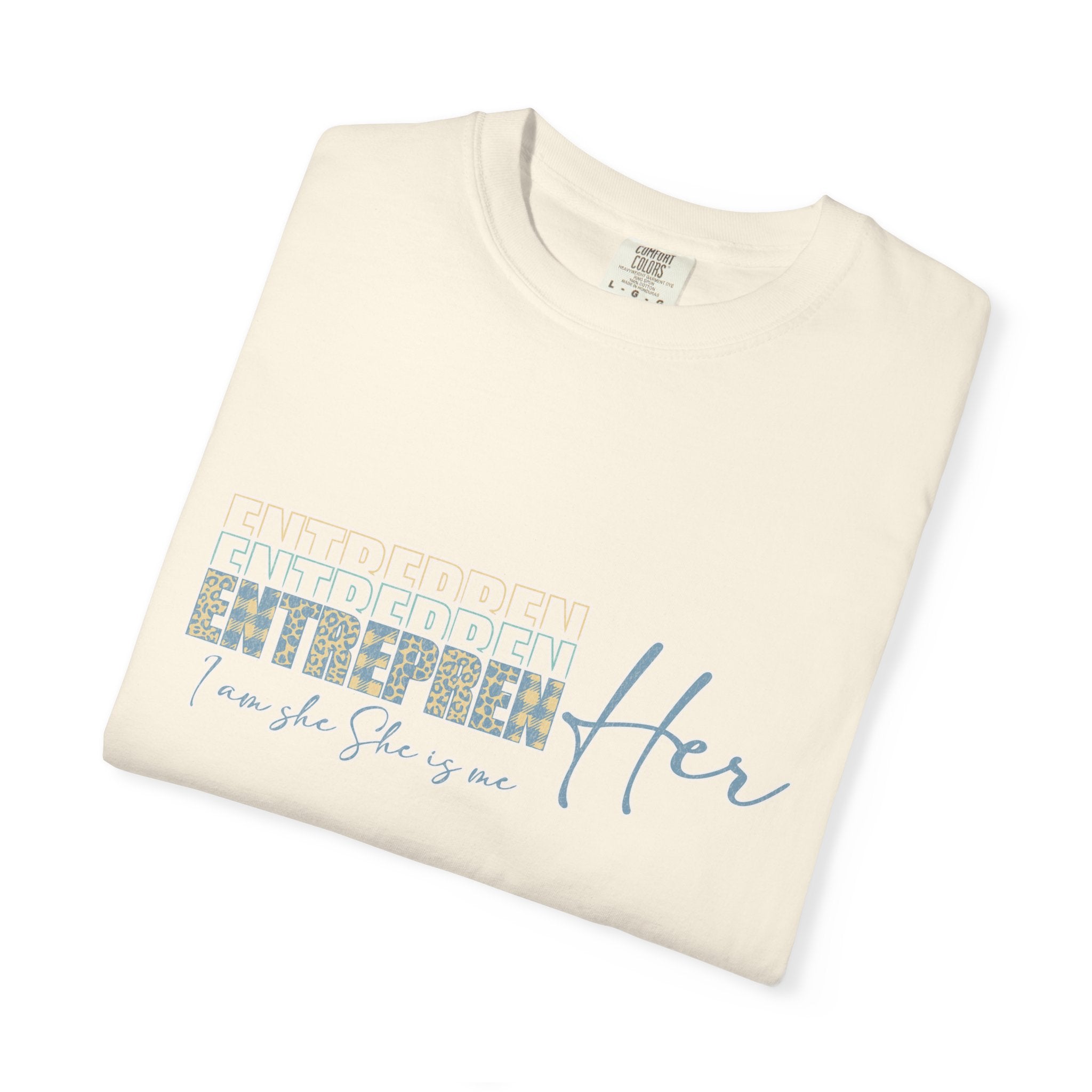 EntreprenHer Leopard Print Script Tee — "I run this, She runs you" Inspirational Graphic Tee