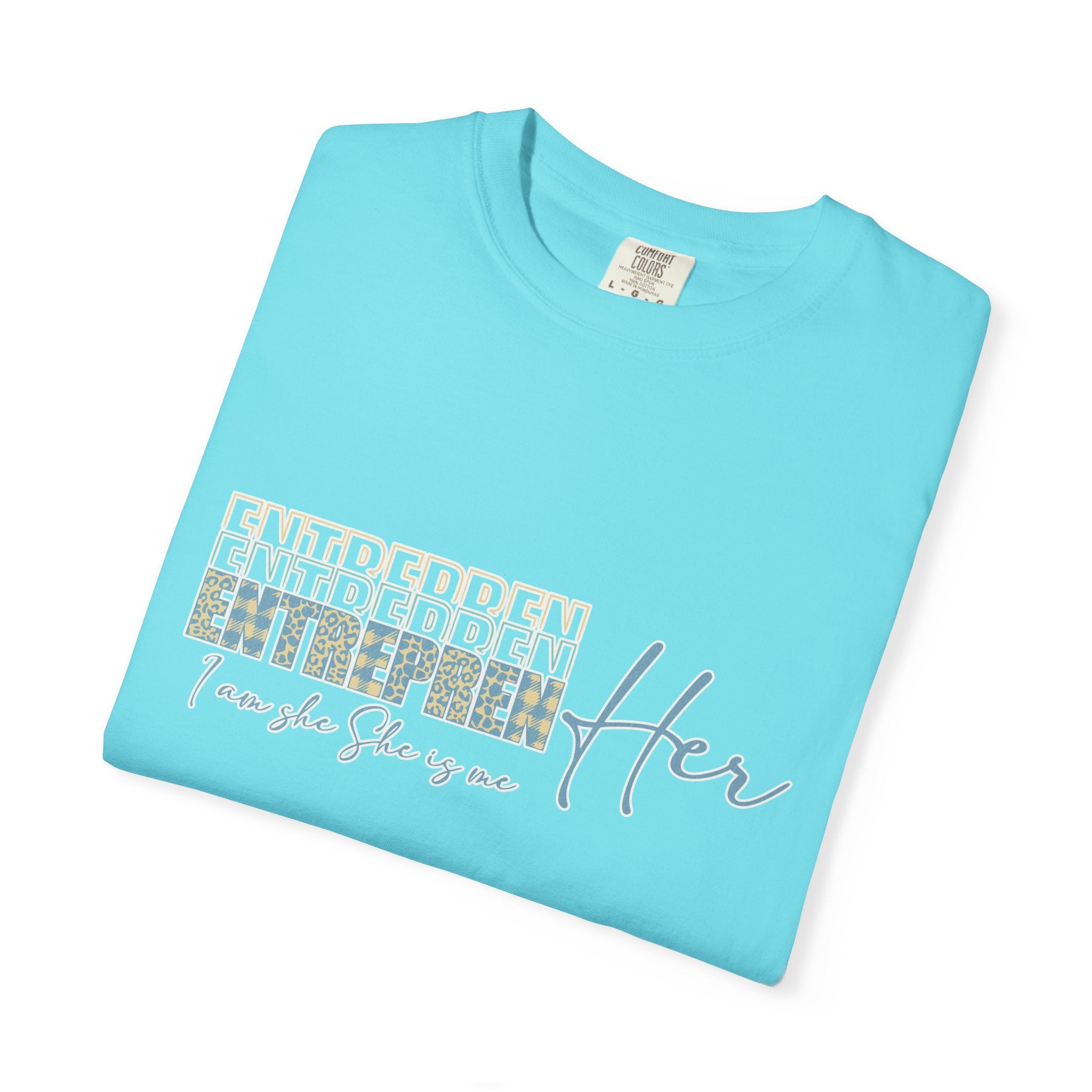 EntreprenHer Leopard Print Script Tee — "I run this, She runs you" Inspirational Graphic Tee