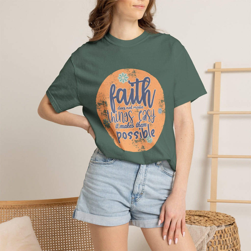 Faith Makes Things Possible T-shirt | Textured Inspirational Typography