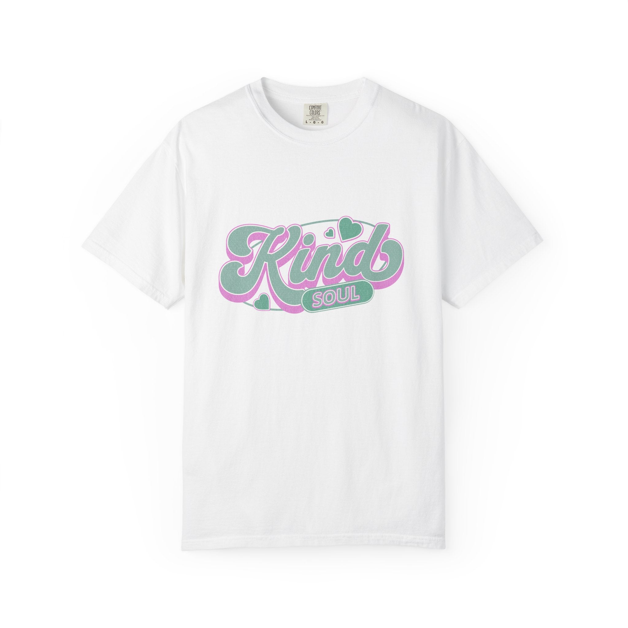 Textured Kind Soul T-Shirt — Retro Pastel Graphic Tee