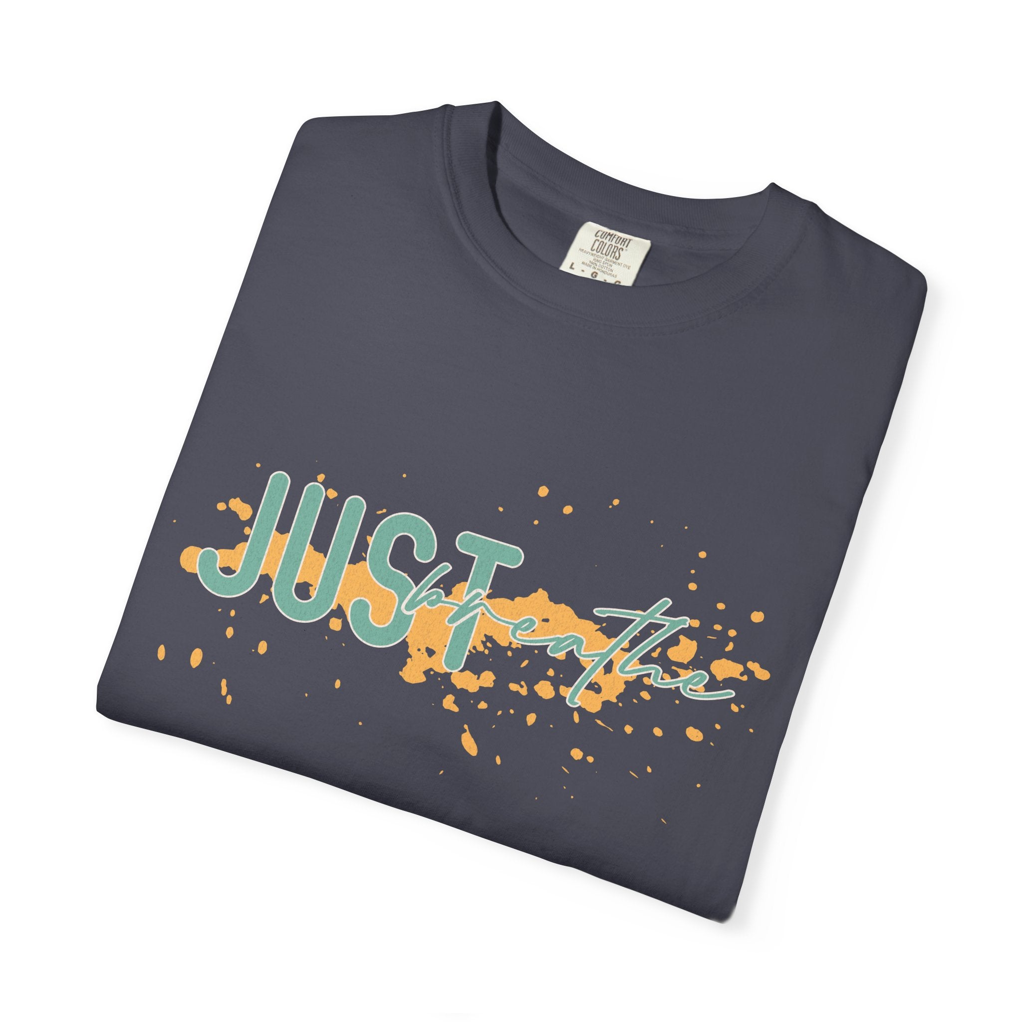 Just Breathe Textured T-Shirt — Relaxed Inspirational Graphic Tee