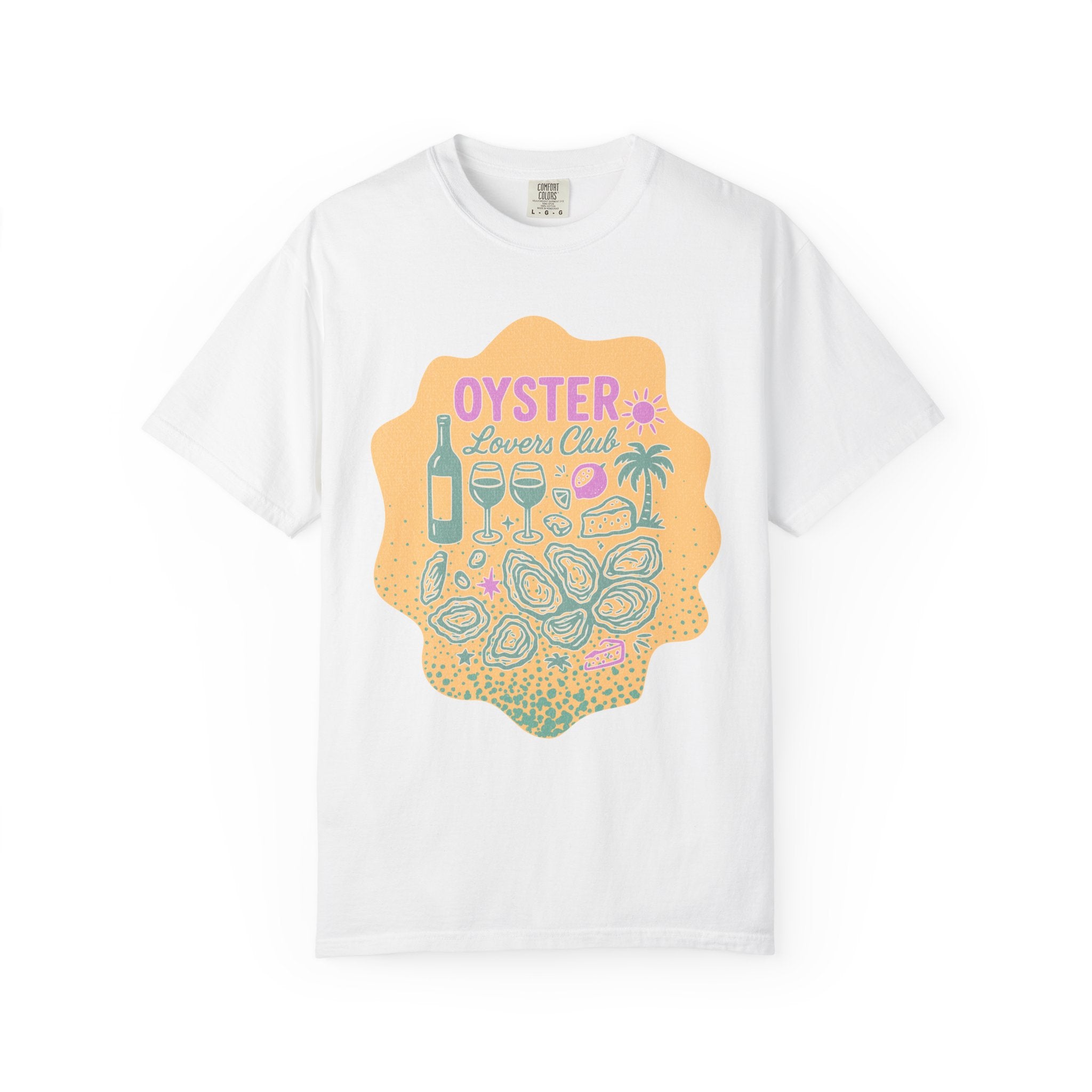 Textured Oyster Lovers Club T-Shirt — Coastal Seafood Graphic Tee