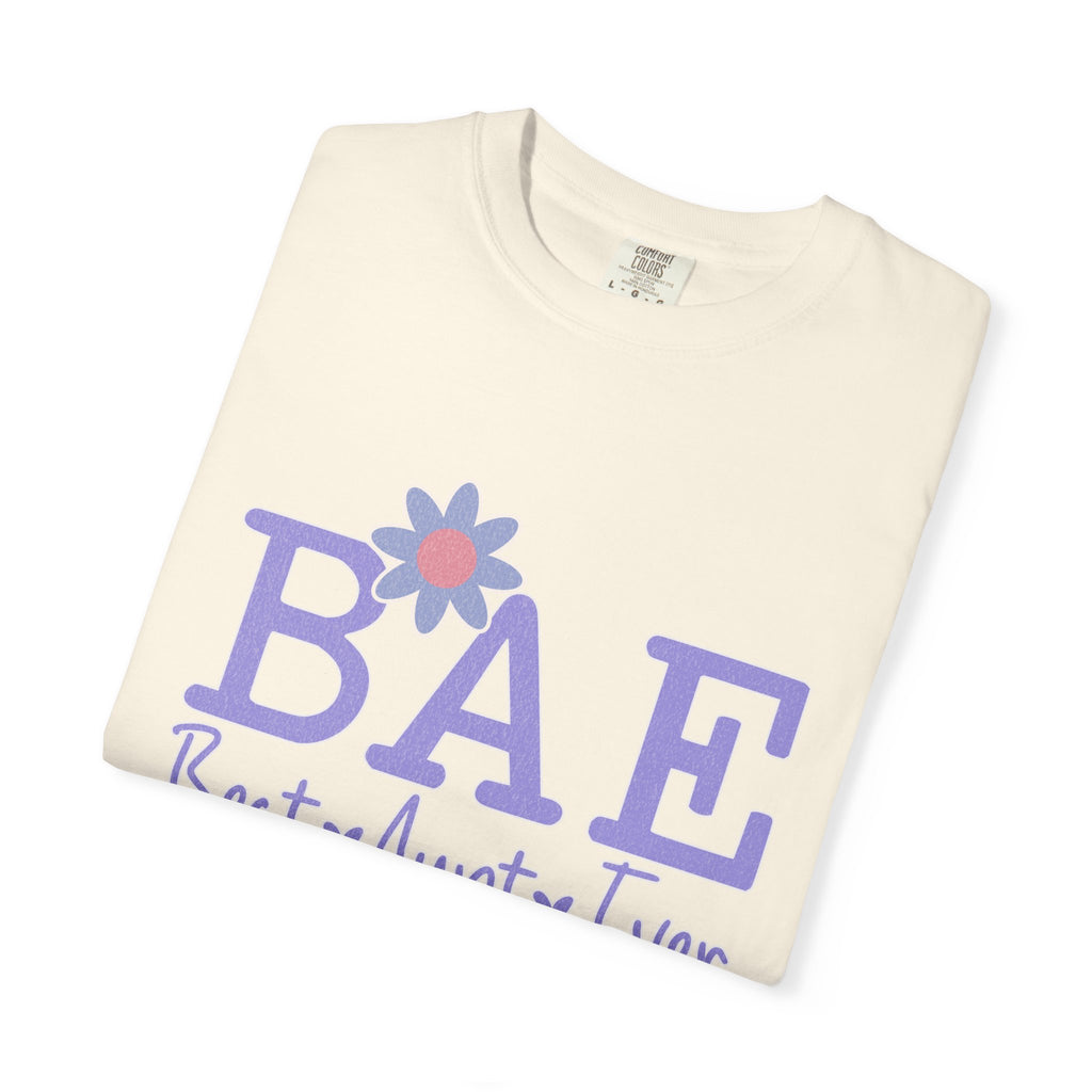 BAE Best Aunt Purple Textured Tee