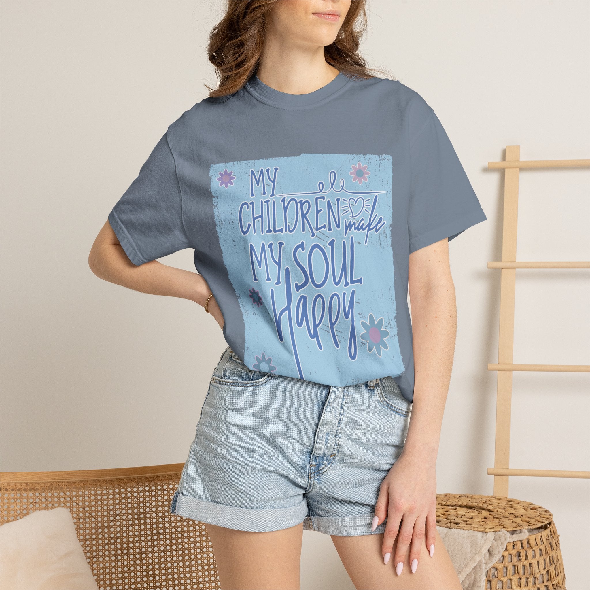 My Children Make My Soul Happy Textured T-Shirt