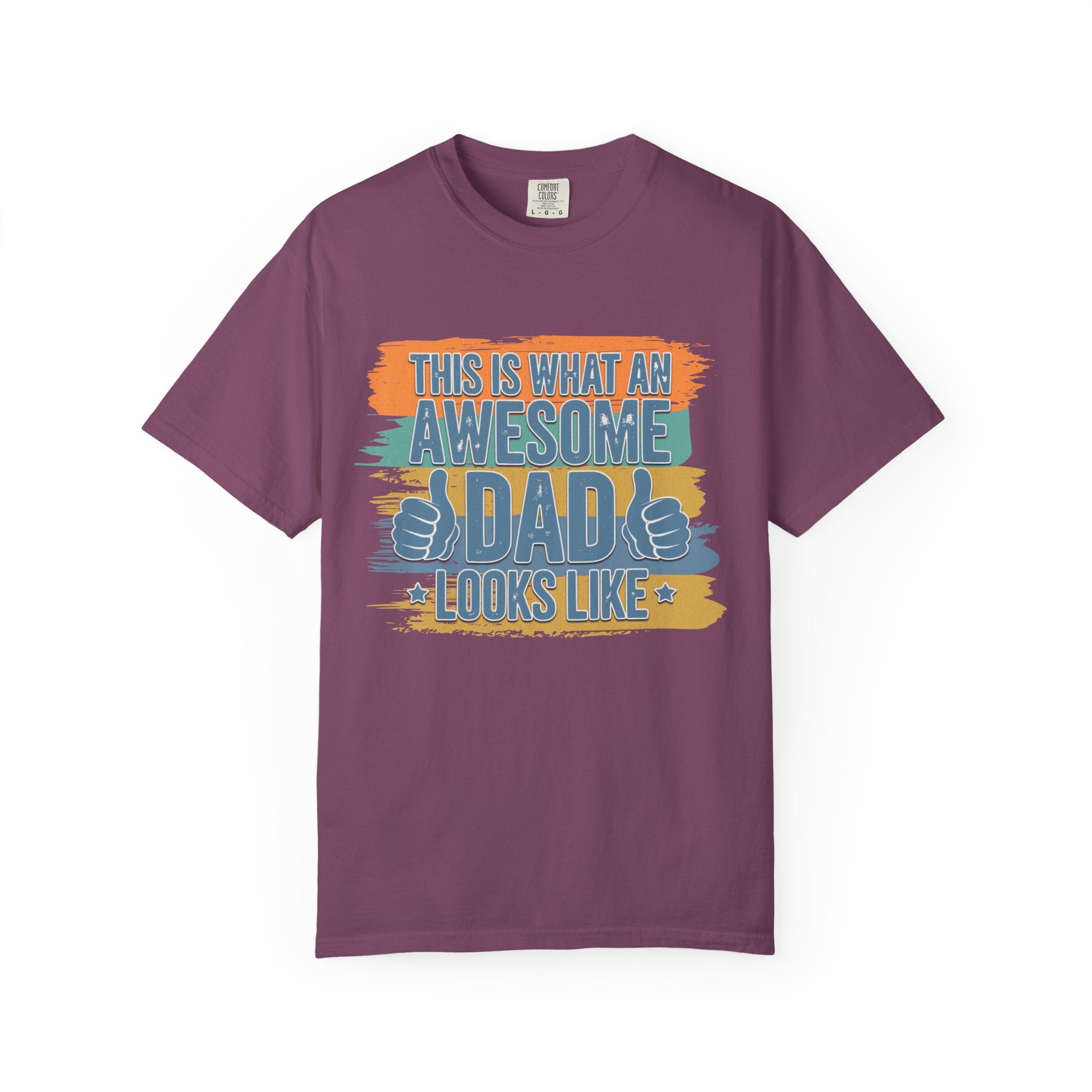 Textured Awesome Dad T-Shirt – "This Is What An Awesome Dad Looks Like" Fathers Day Tee