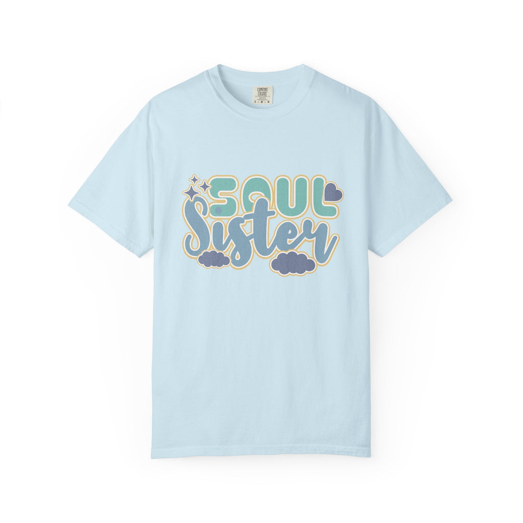 Soul Sister Textured T-Shirt — Retro Cloud Graphic Tee