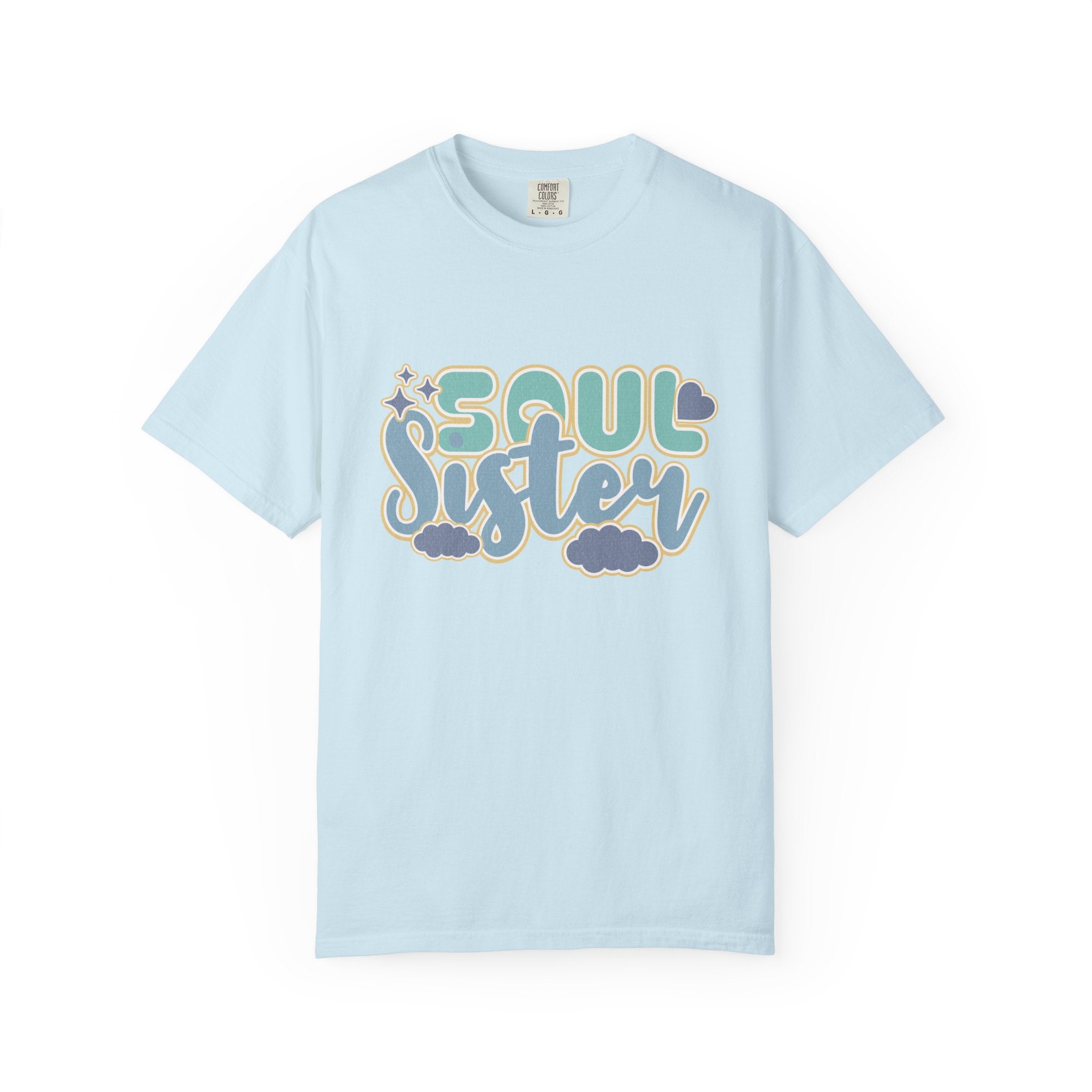 Soul Sister Textured T-Shirt — Retro Cloud Graphic Tee