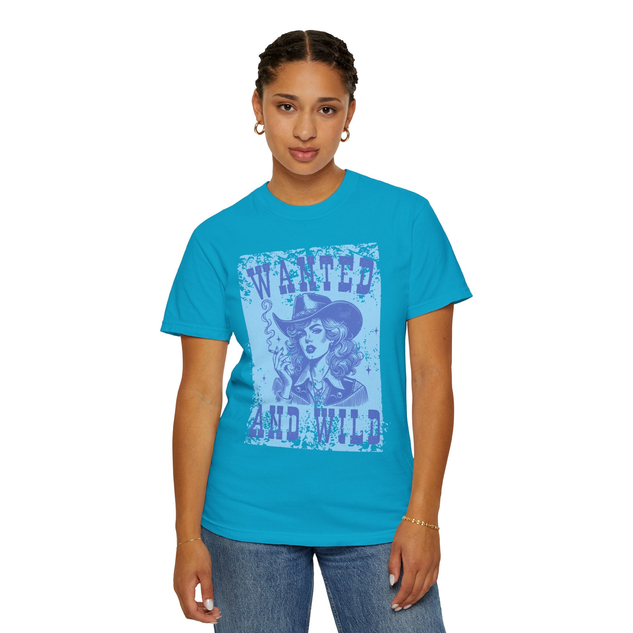 Textured Wanted and Wild Cowboy Girl T-Shirt