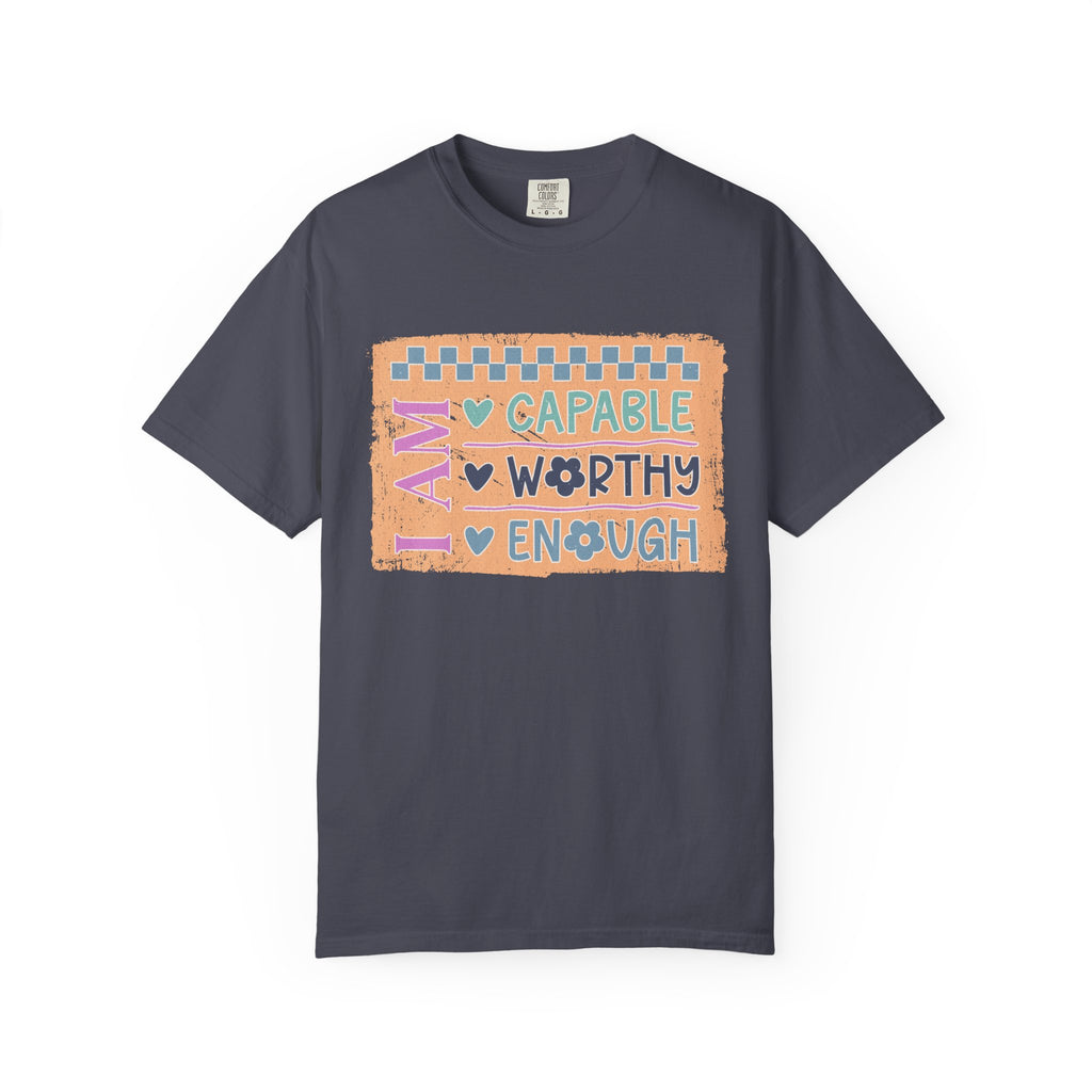 Textured I Am Capable Worthy Tee