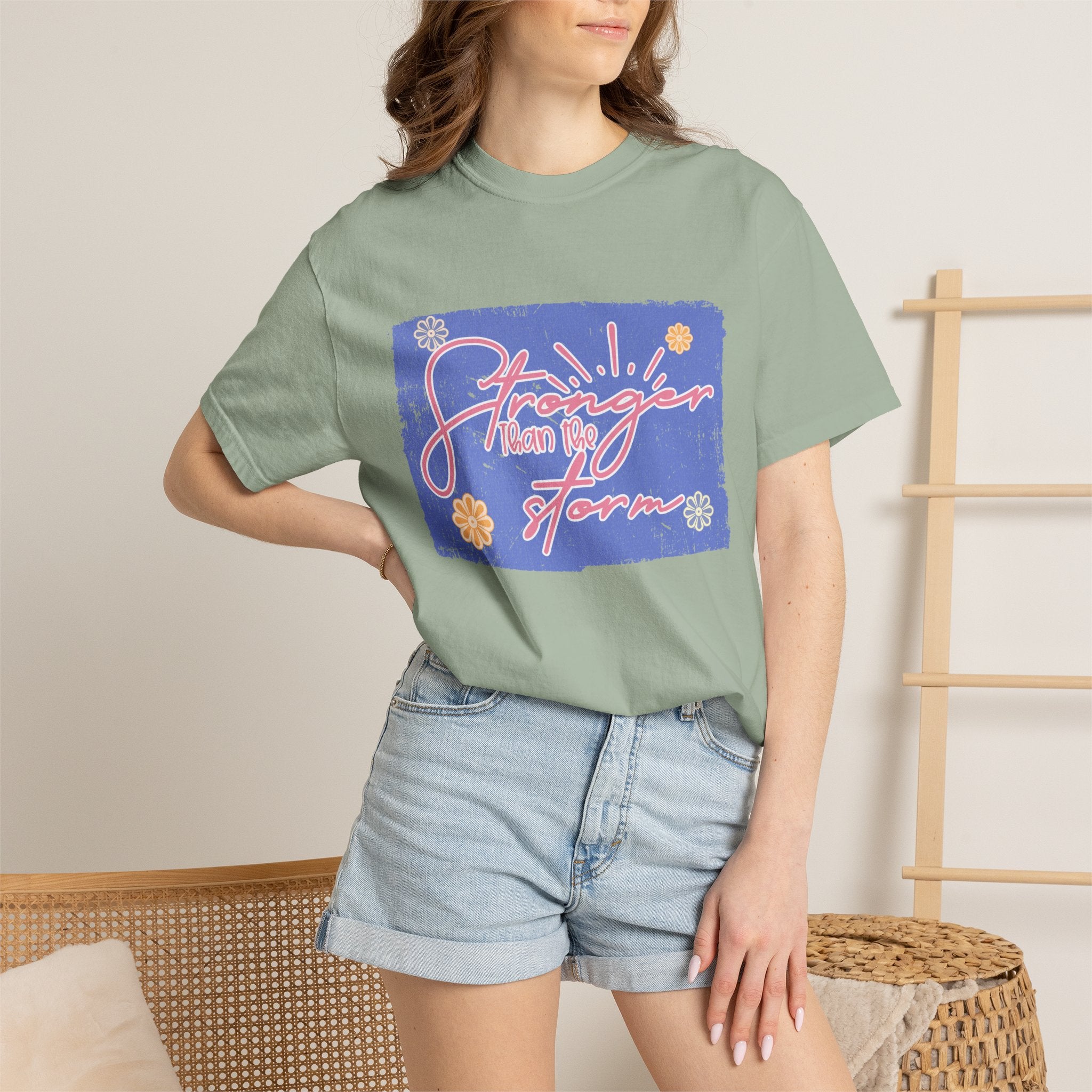Stranger Than Fiction T-shirt | Textured Retro Script Floral Graphic