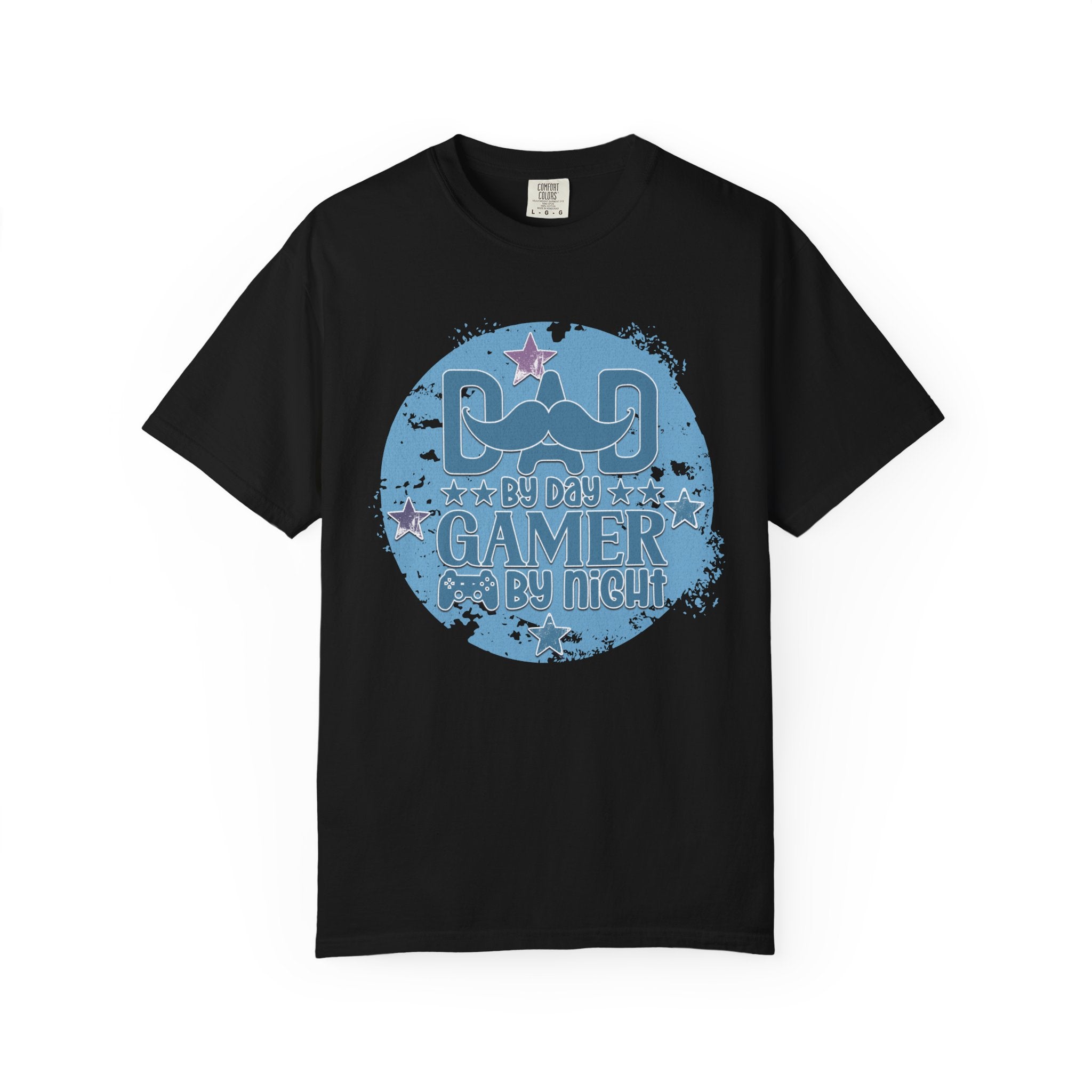Funny Dad By Day Gamer By Night Textured T-Shirt
