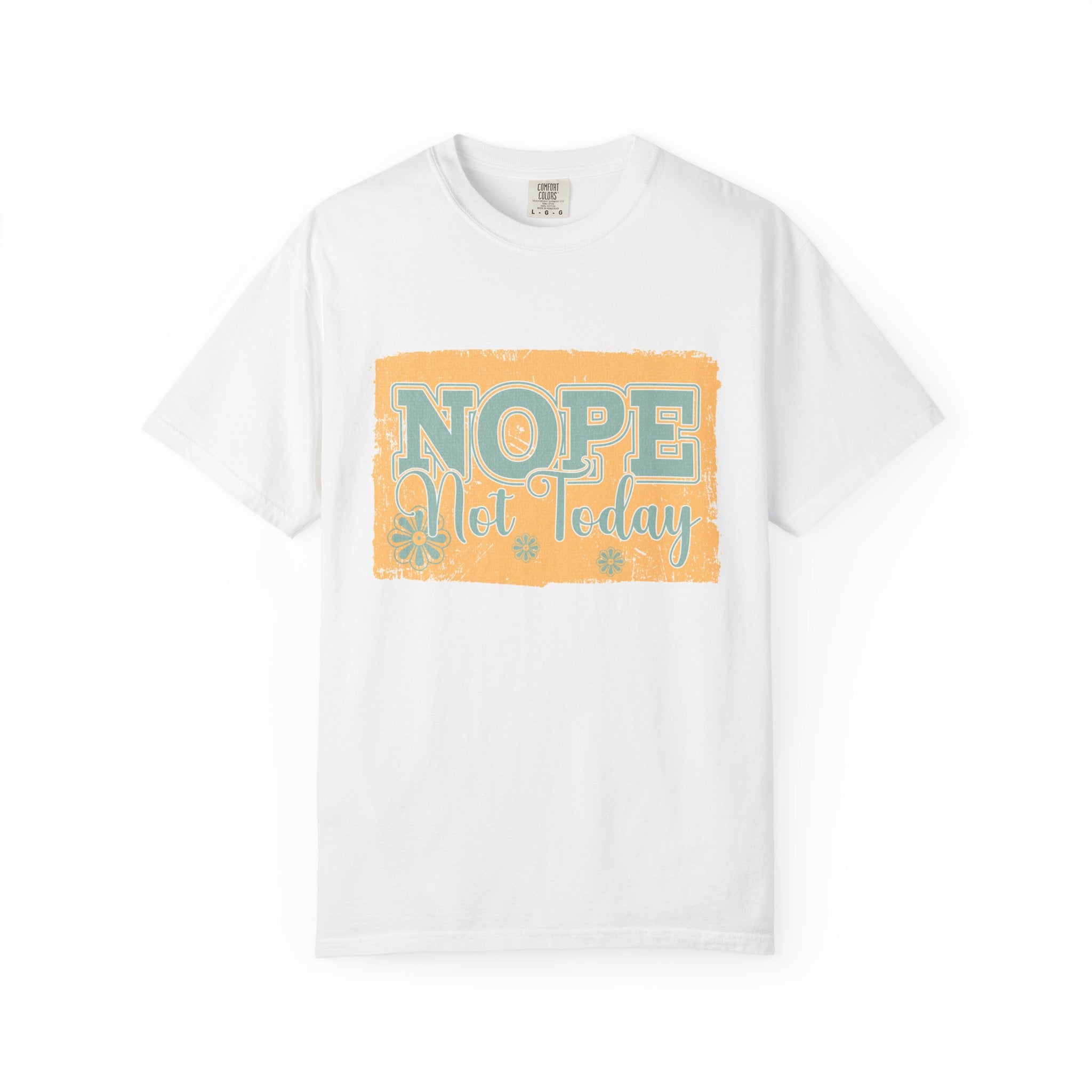 NOPE Not Today T-shirt | Textured Retro Beach Script Graphic