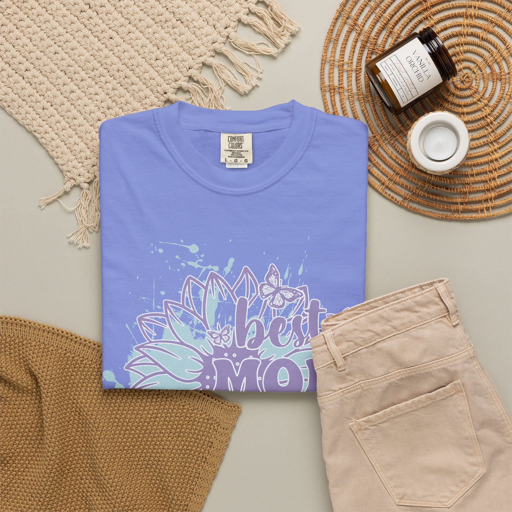 Mom Squad TexturedT-Shirt – 'Best Mom Ever' Floral Graphic Tee