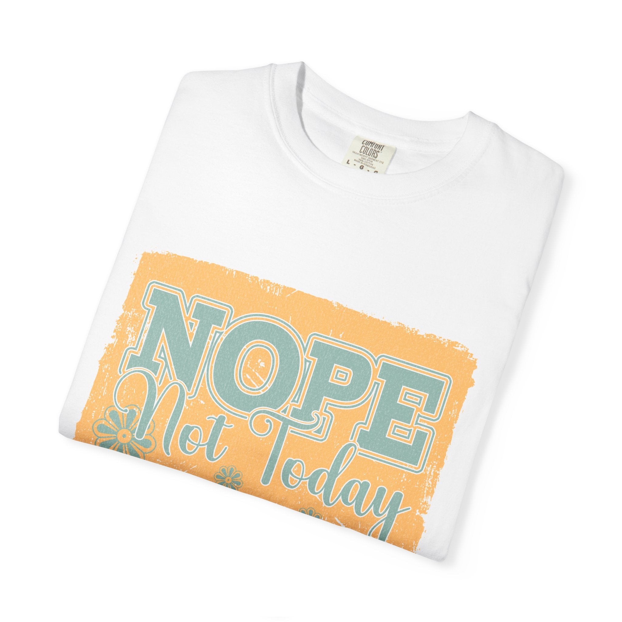 NOPE Not Today T-shirt | Textured Retro Beach Script Graphic