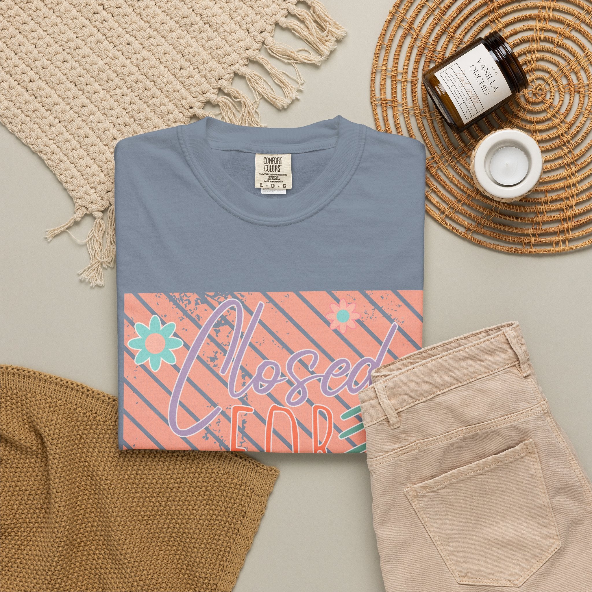 Closed for Detox Textured T-Shirt — Retro Pastel Spa Vibe Tee