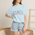 Coach Also Known As Mom — Textured Collegiate Style Tee