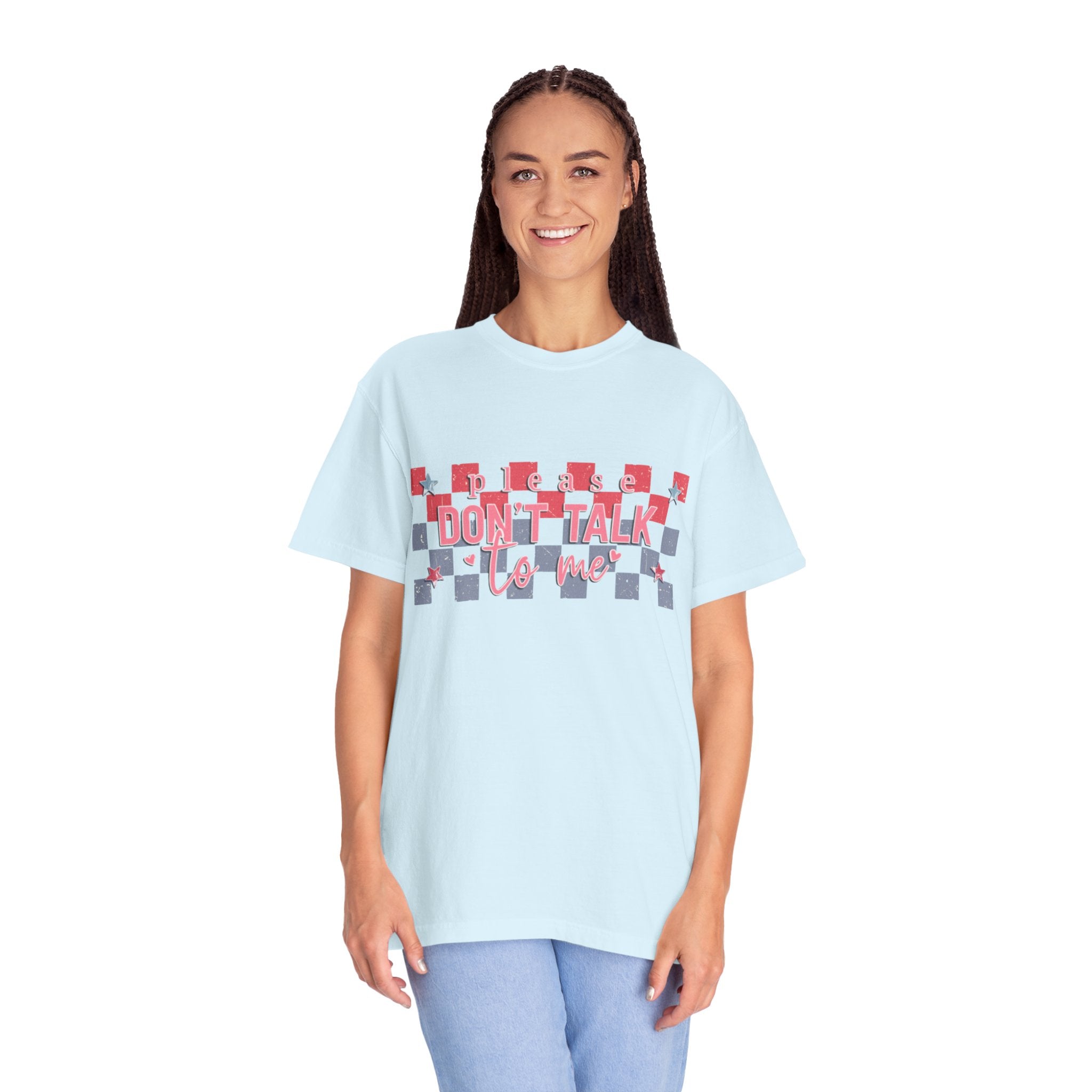 Textured Don’t Talk To Me Checkerboard T-Shirt
