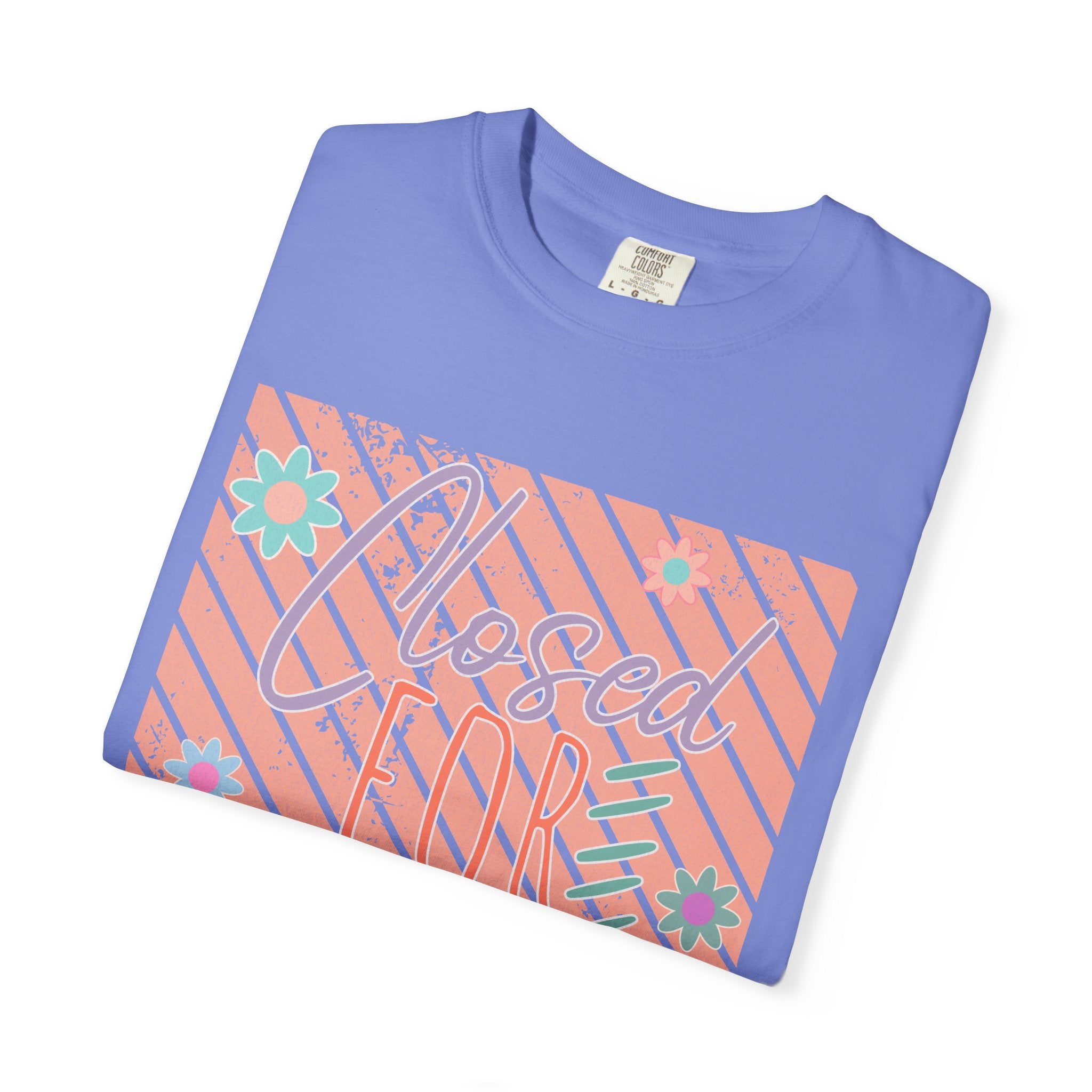 Closed for Detox Textured T-Shirt — Retro Pastel Spa Vibe Tee