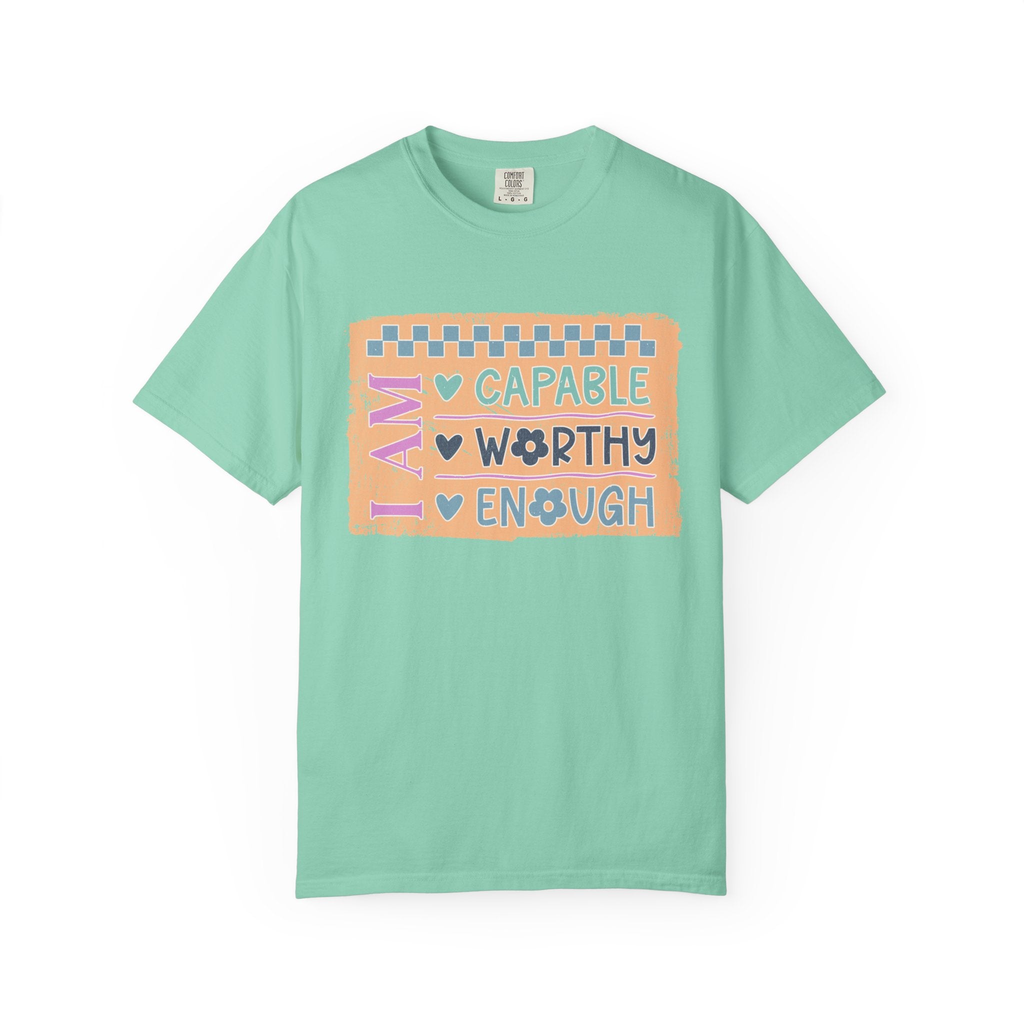 Textured I Am Capable Worthy Tee