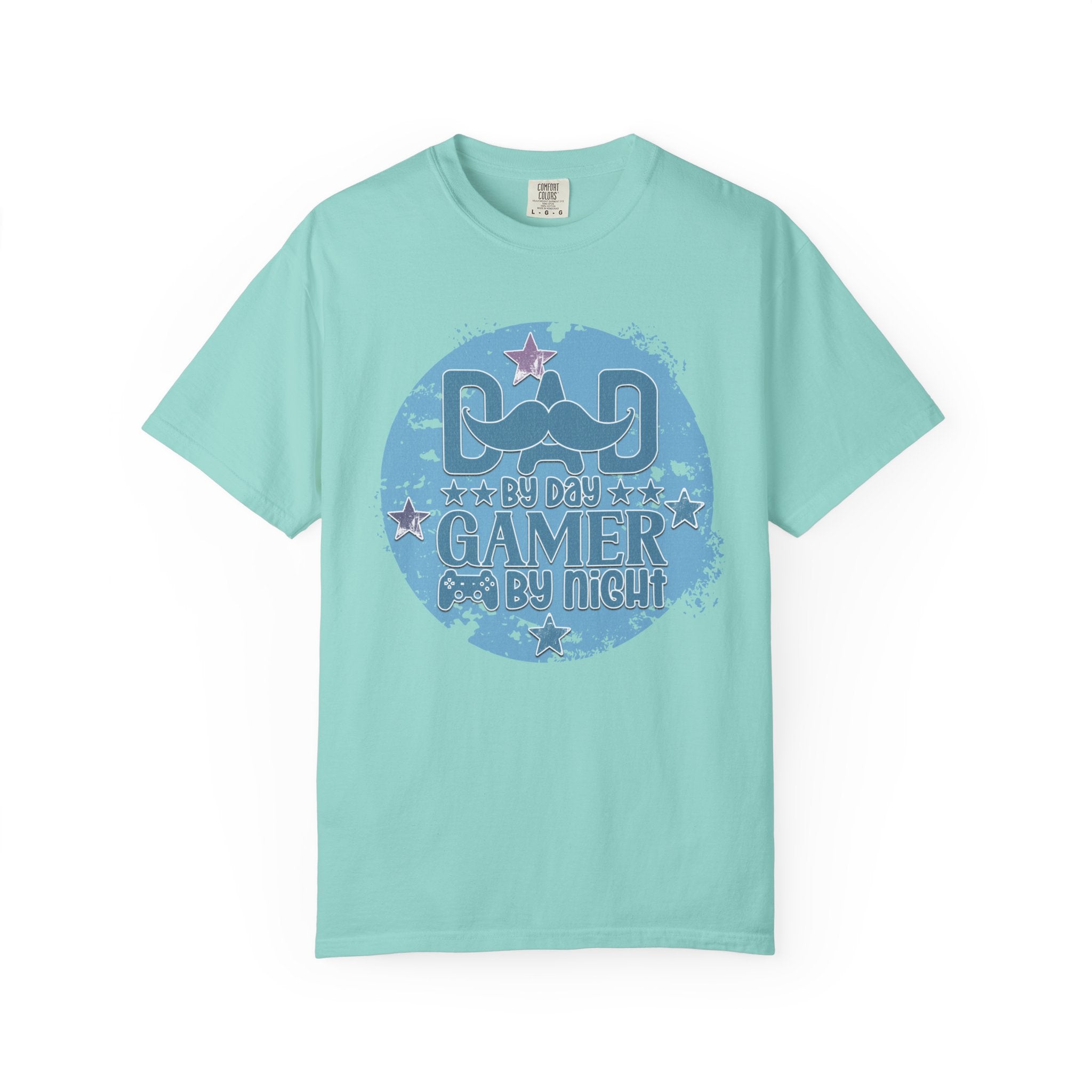 Funny Dad By Day Gamer By Night Textured T-Shirt