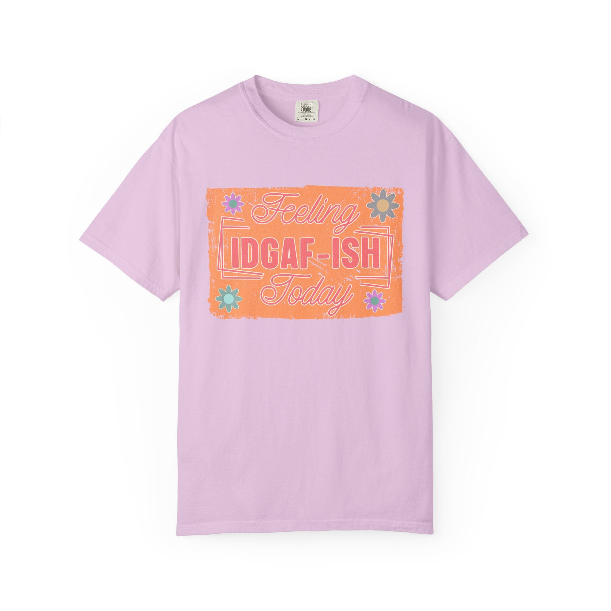Textured IDGAF-ish Feeling T-Shirt — Retro Floral Graphic Tee