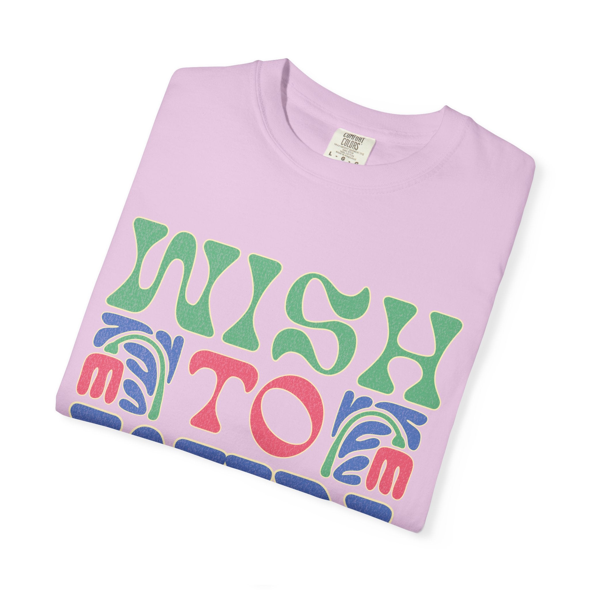 Wish to Win T-shirt |Textured Retro Psychedelic Lettering