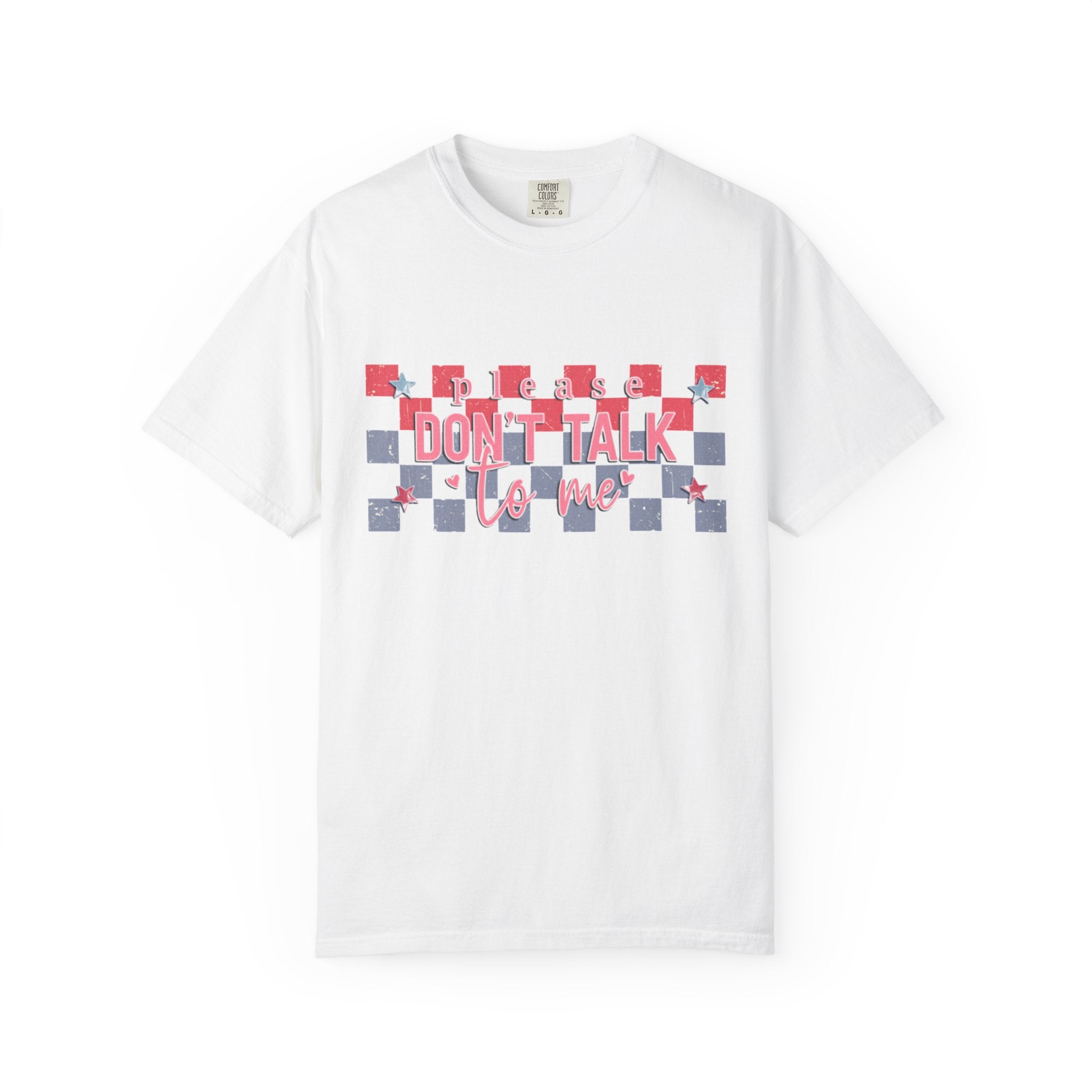 Textured Don’t Talk To Me Checkerboard T-Shirt