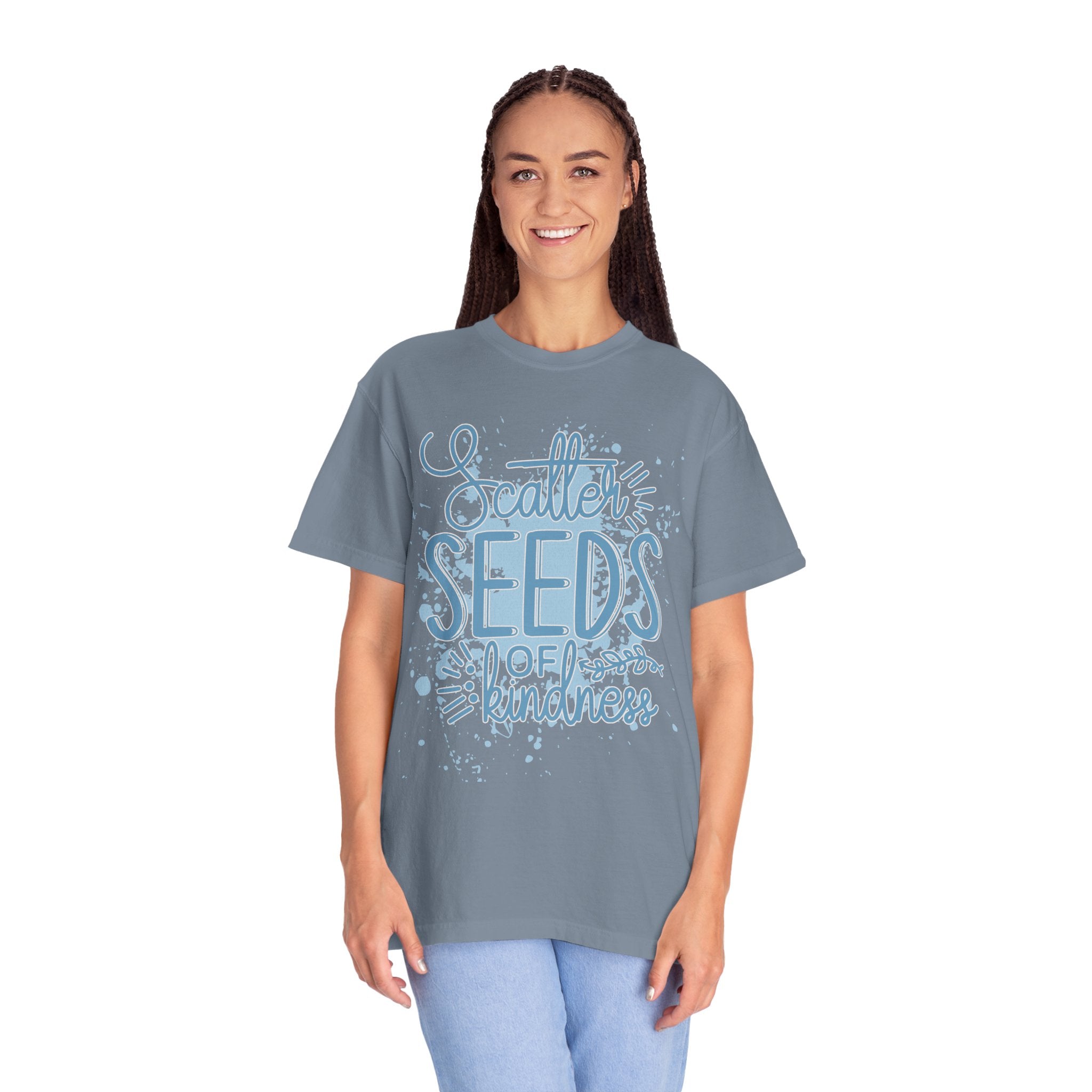 Texturerd T-Shirt • Scatter Seeds of Kindness Inspirational Graphic Tee