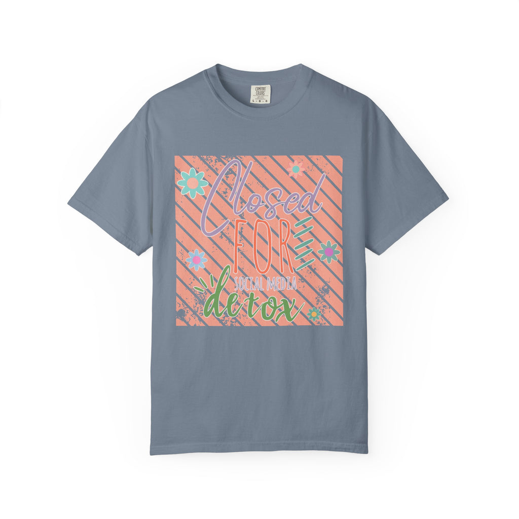 Closed for Detox Textured T-Shirt — Retro Pastel Spa Vibe Tee