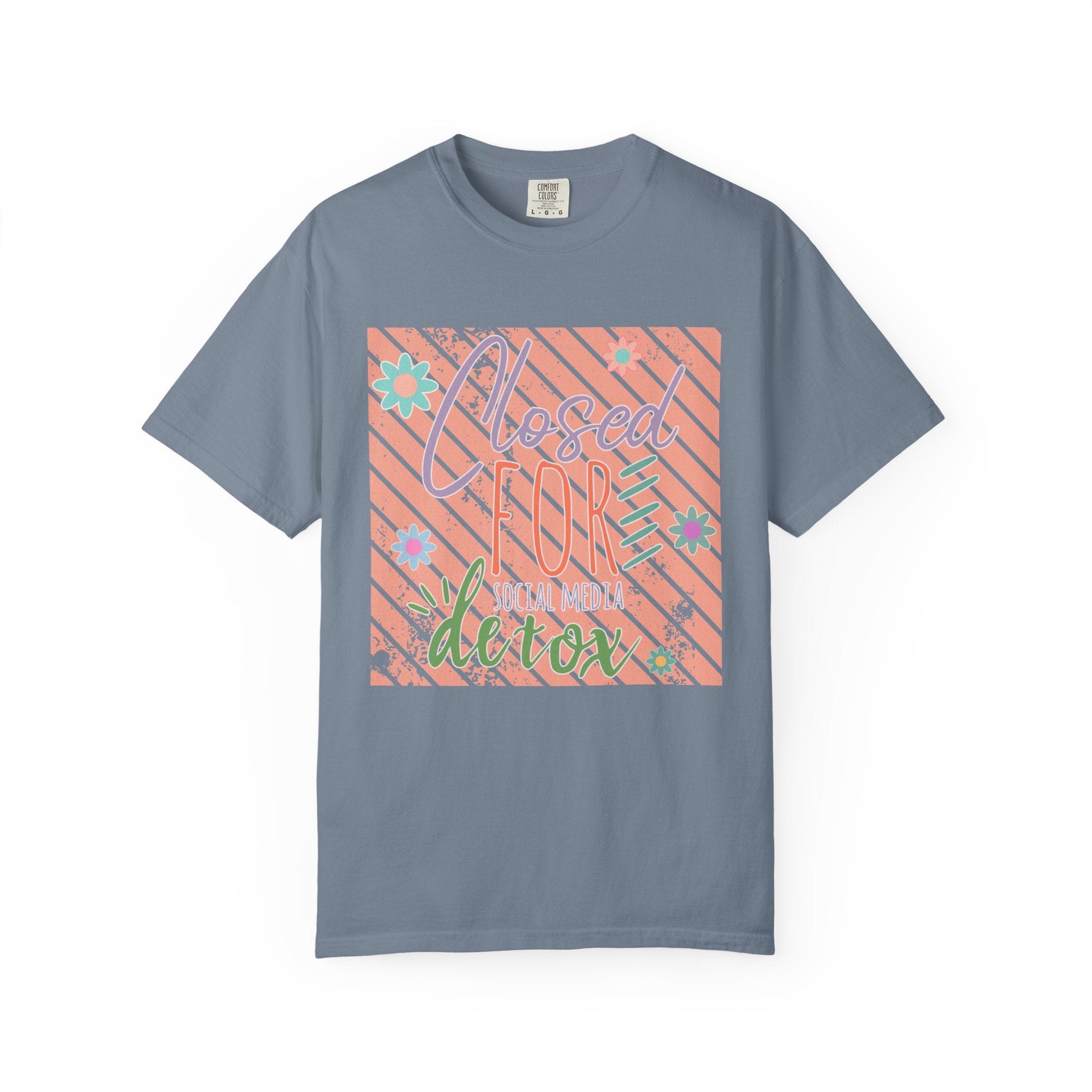 Closed for Detox Textured T-Shirt — Retro Pastel Spa Vibe Tee