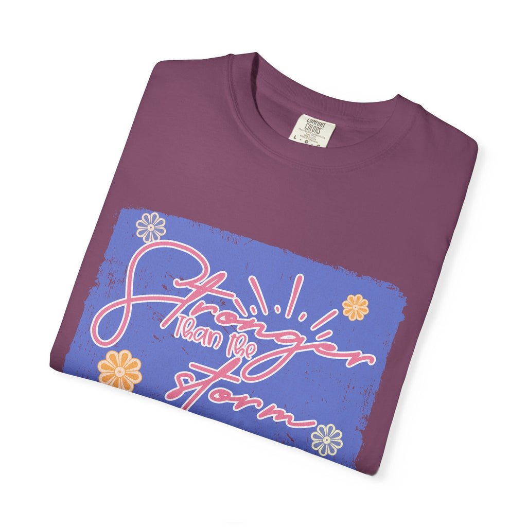 Stranger Than Fiction T-shirt | Textured Retro Script Floral Graphic