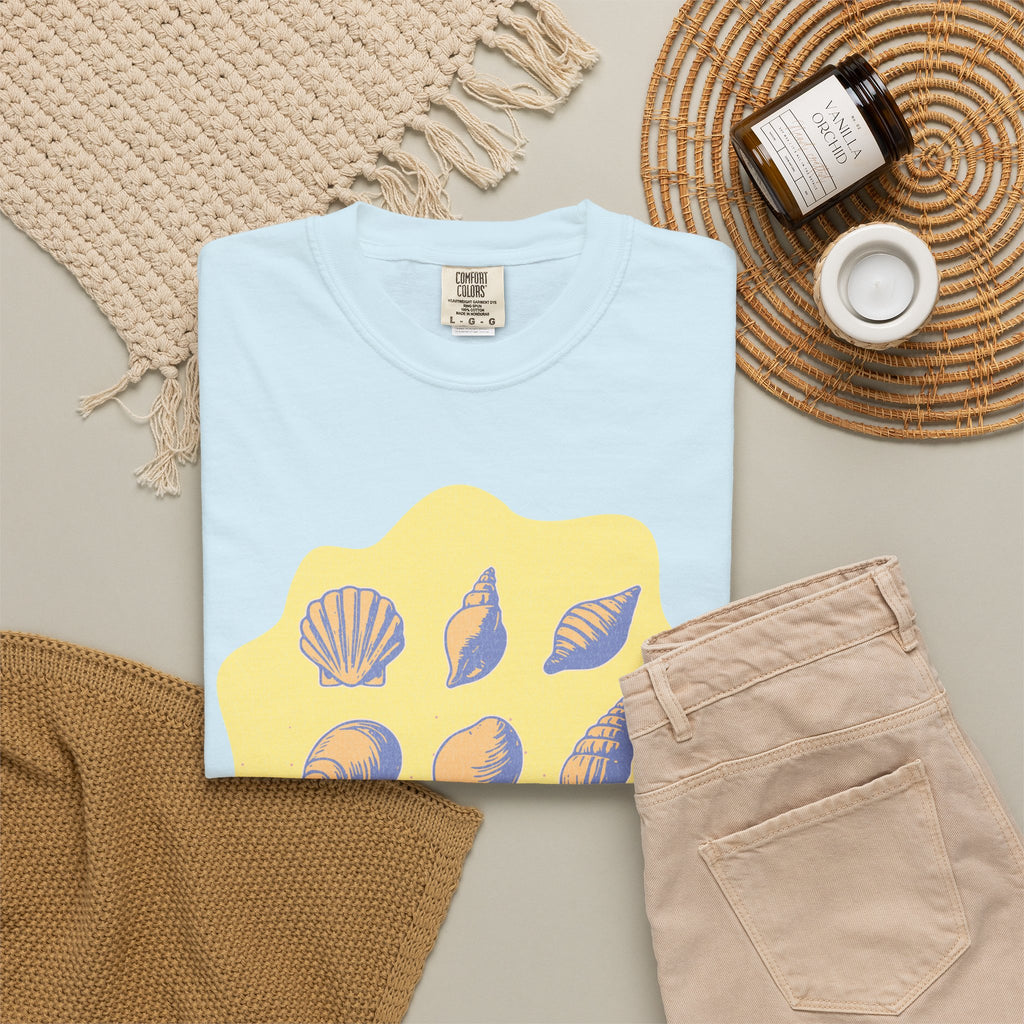 Vintage Seashells And Sunshine Textured T-Shirt