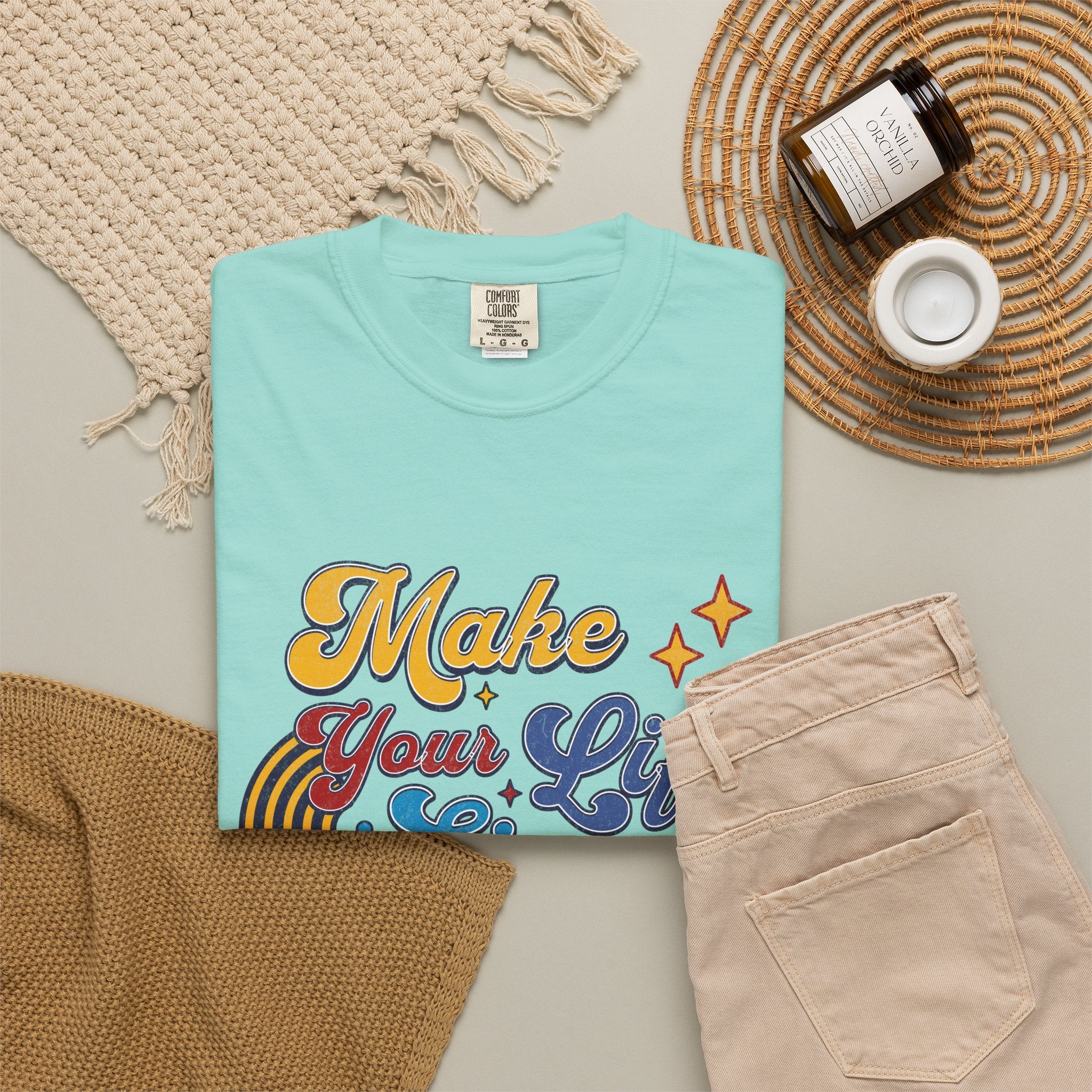 Textured Make Your Life Simple Retro T-Shirt