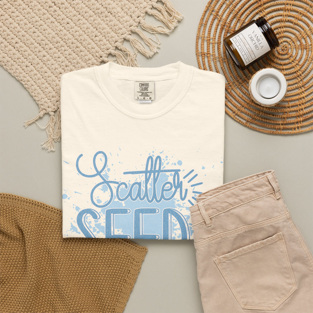 Texturerd T-Shirt • Scatter Seeds of Kindness Inspirational Graphic Tee
