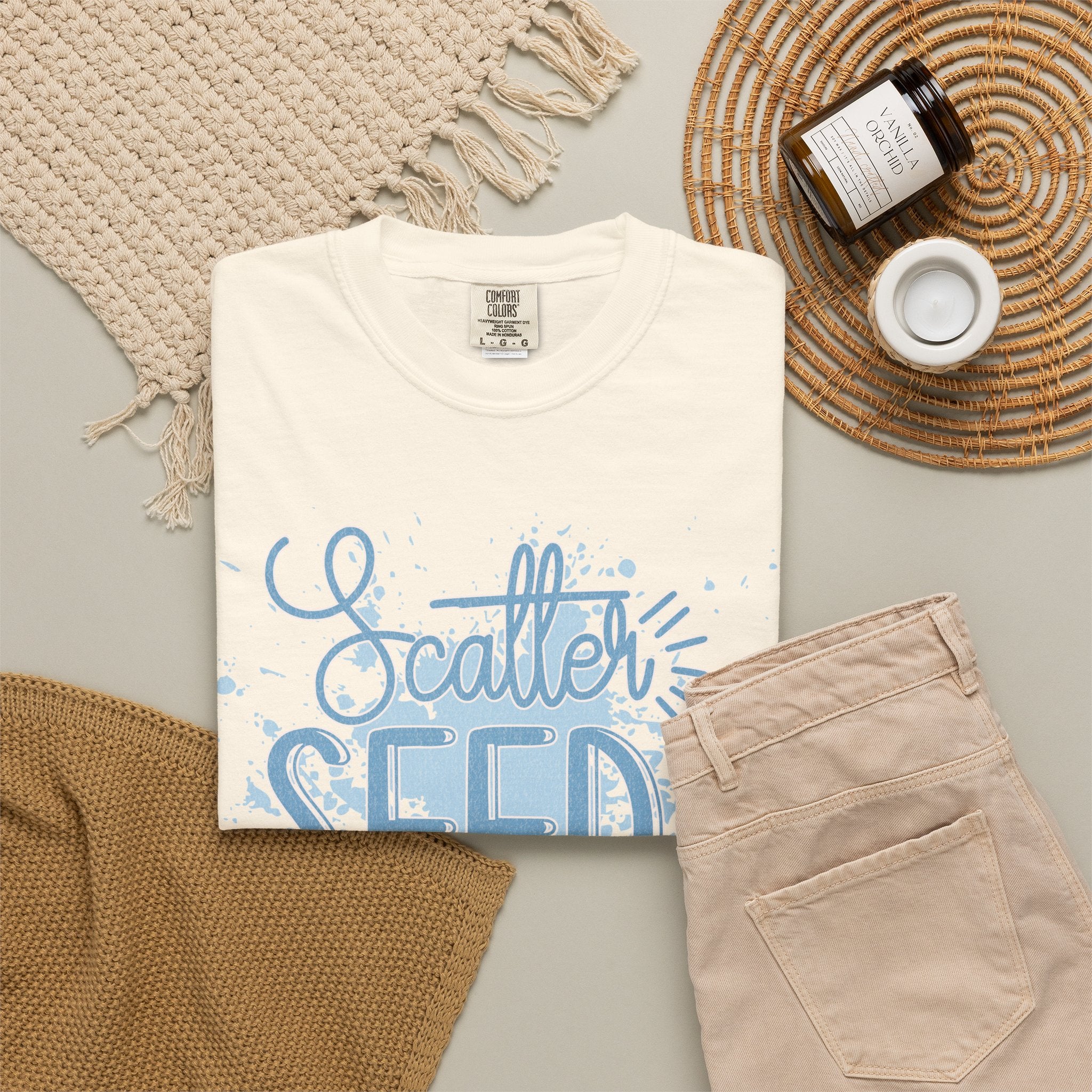 Texturerd T-Shirt • Scatter Seeds of Kindness Inspirational Graphic Tee