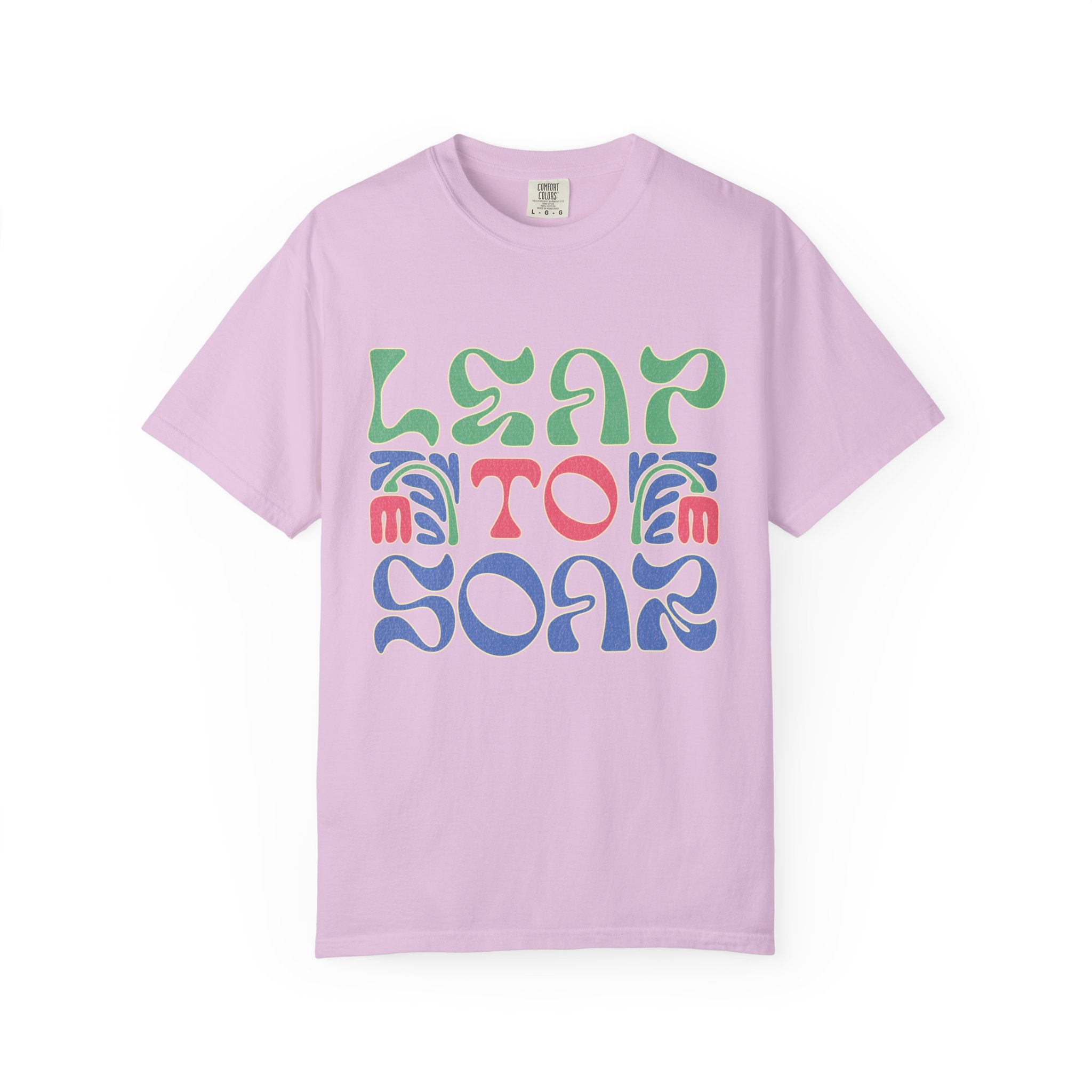 Leap To Soar T-shirt |Textured Retro Psychedelic Typography