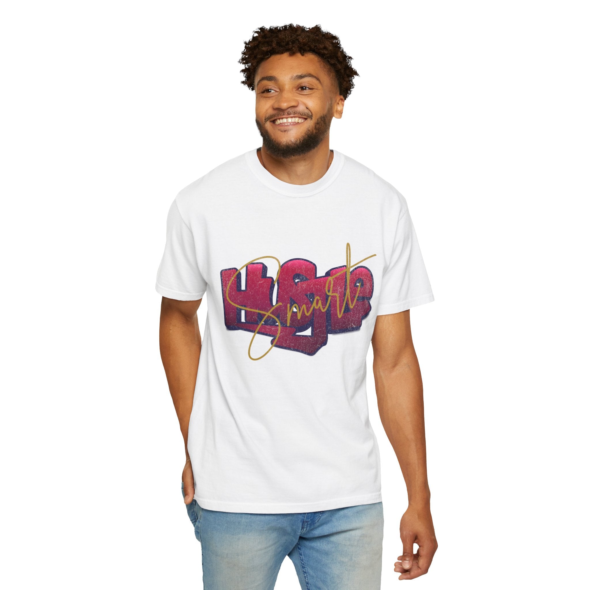 Textured Retro Hustle Smart Graphic Shirt