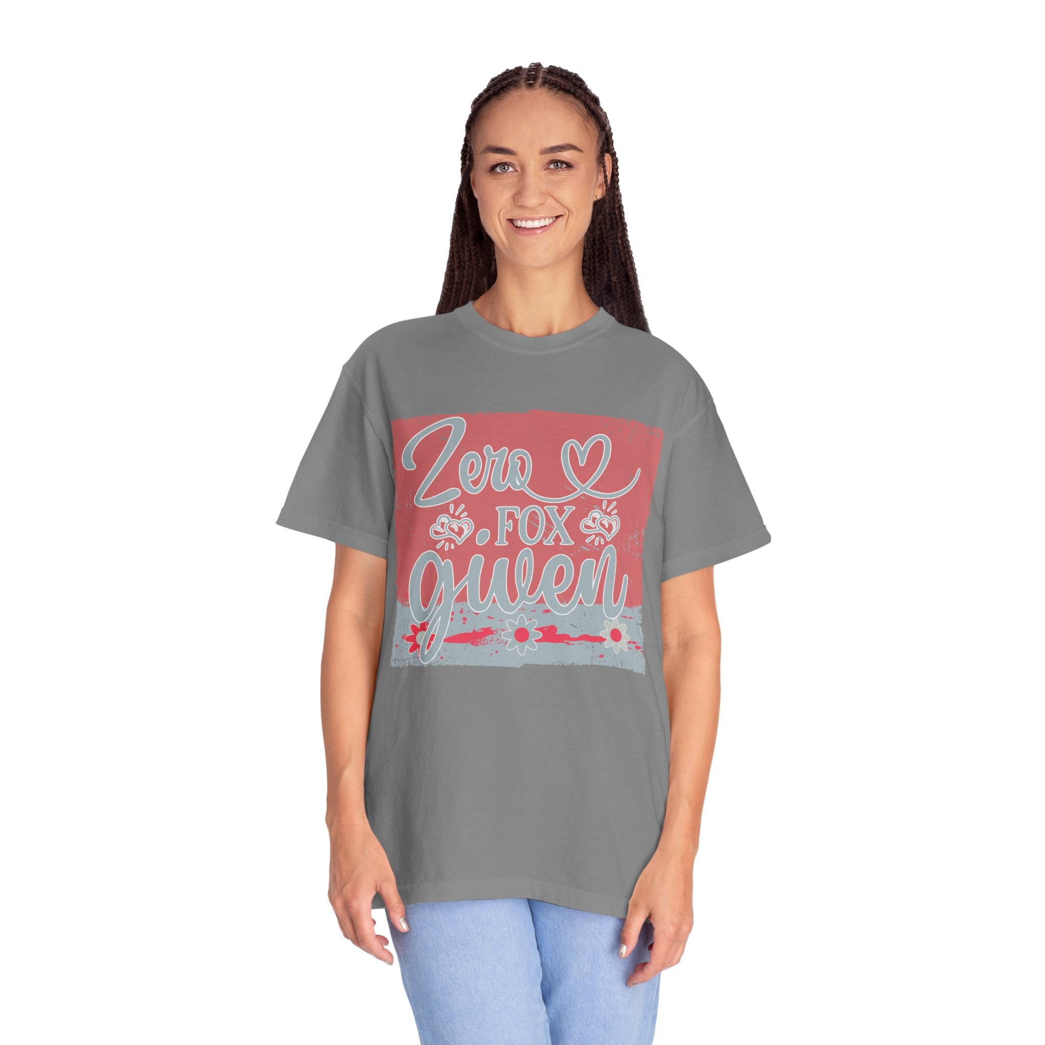 Textured Zero Fox Given T‑Shirt — Funny Retro Rose Graphic Tee
